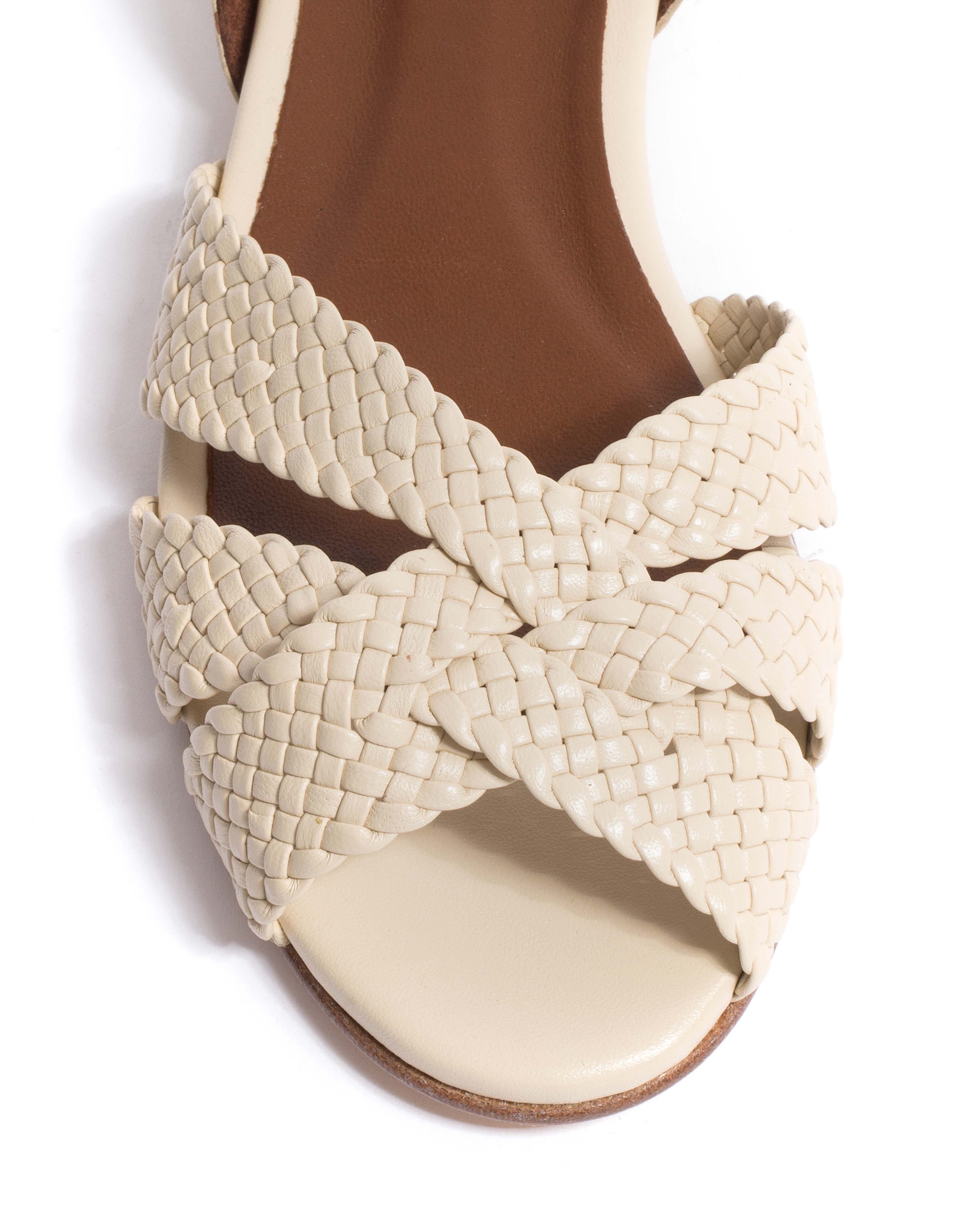 Sanni 20 hand-braided Hand-braided leather White sand - Image 5