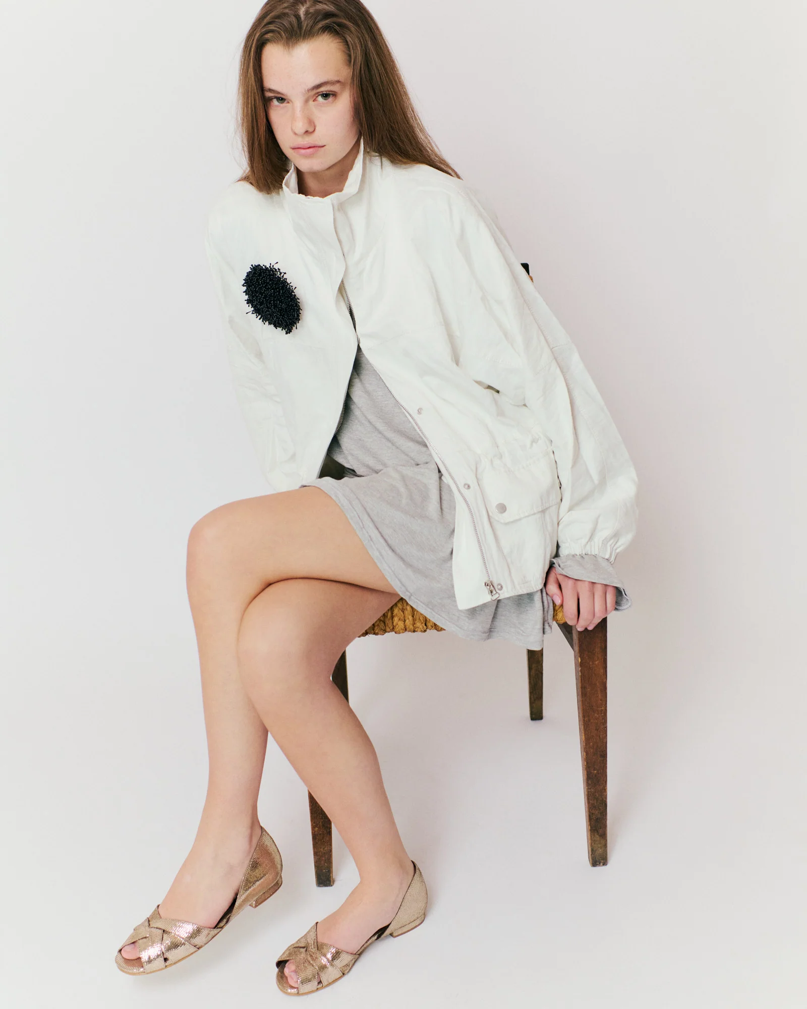 Sanni 20 Lizard metallic goat Vintage champagne - Image 3