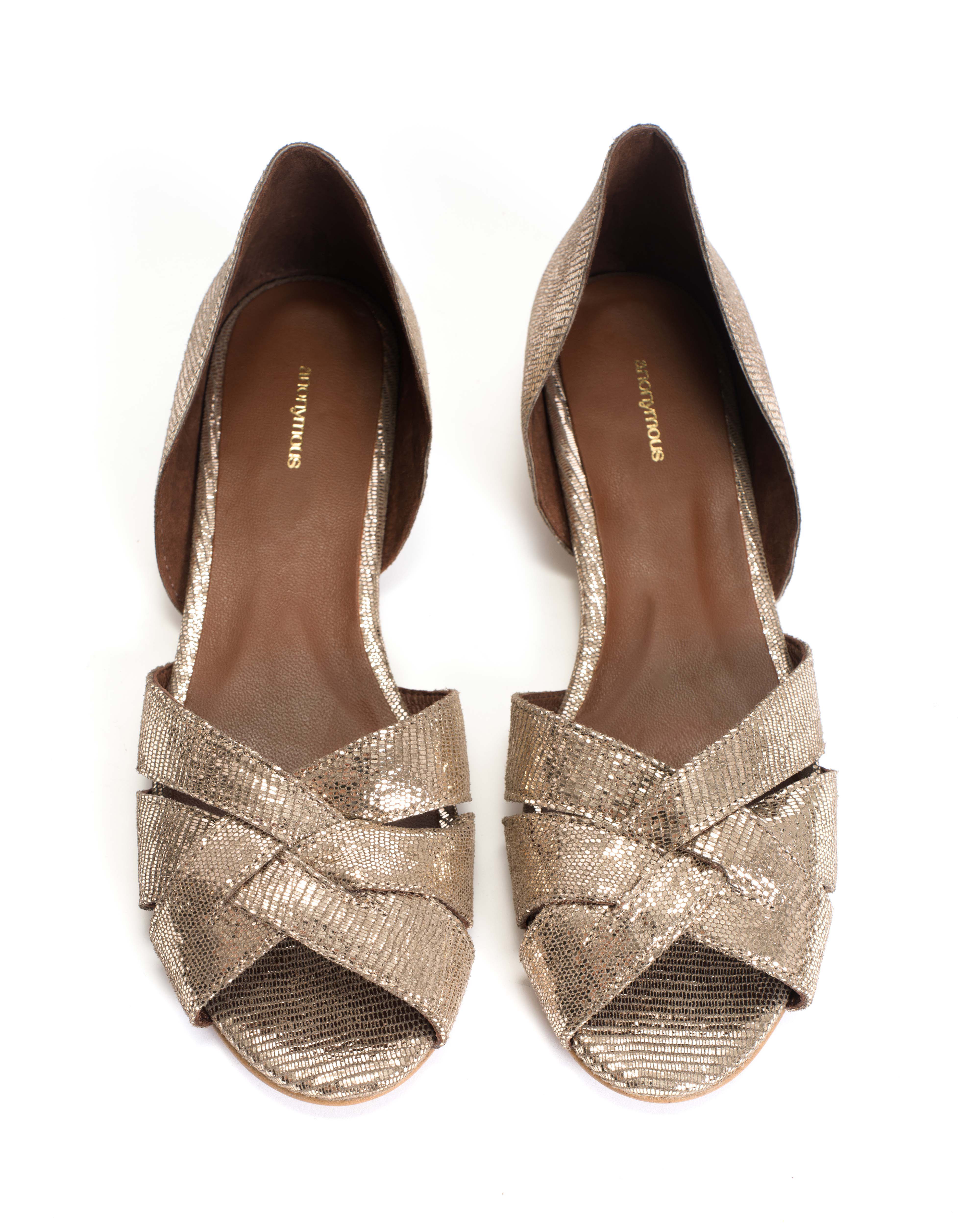 Sanni 20 Lizard metallic goat Vintage champagne - Image 4