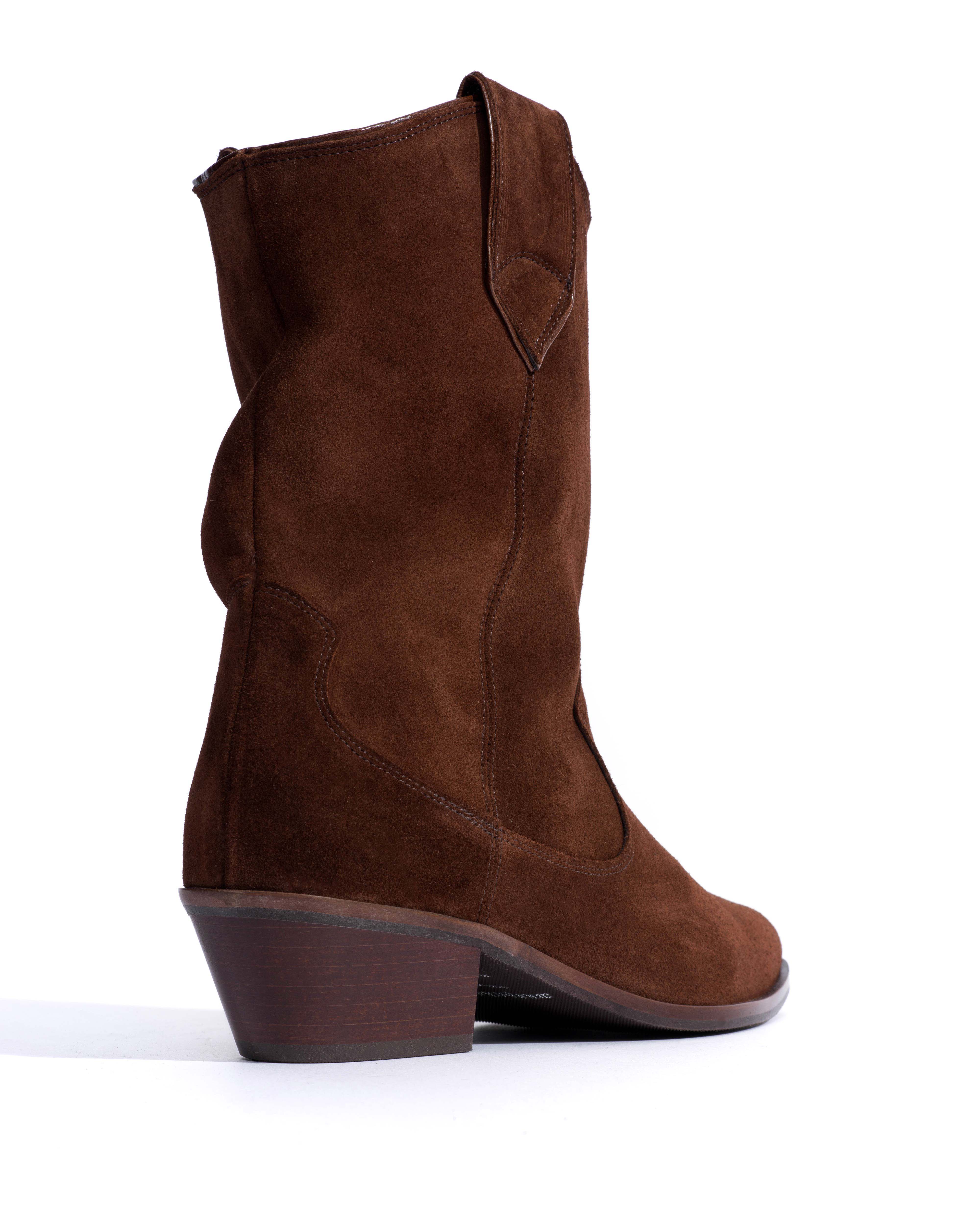 Saseline 35 Calf suede Chocolate - Image 3