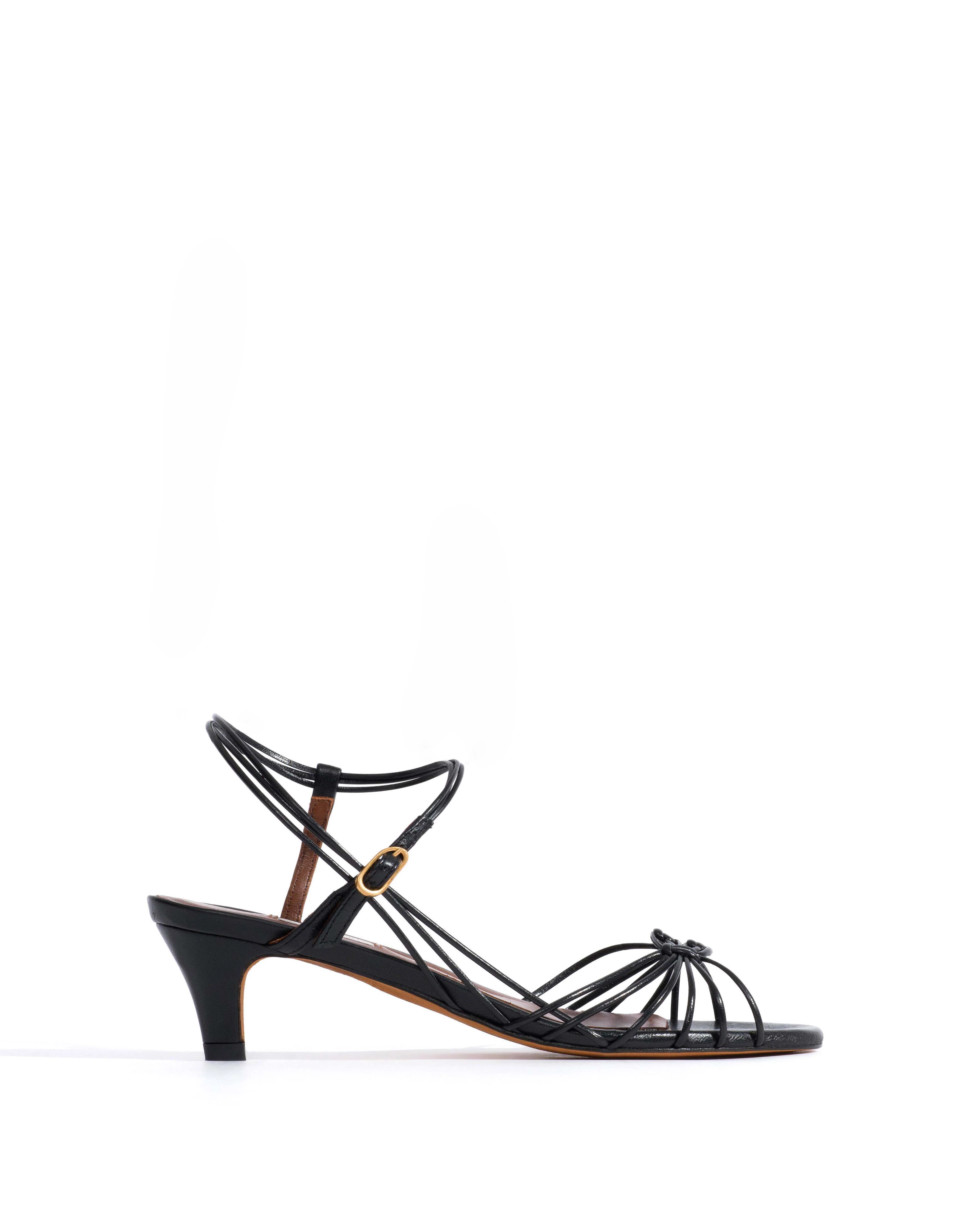 Savannah 40 hand-braided Shiny lamb Black