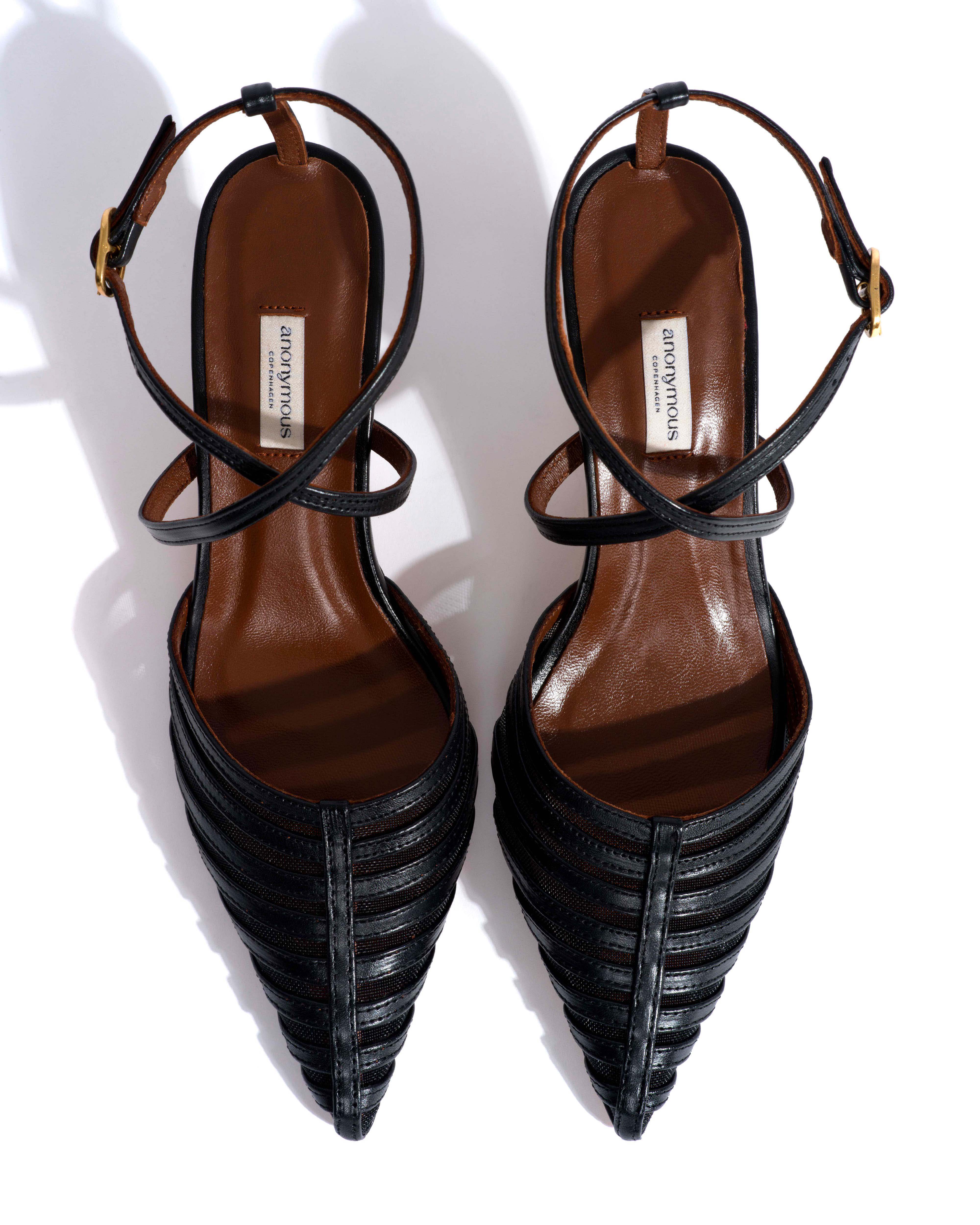 Schila mesh Shiny lamb & mesh Black - Image 4