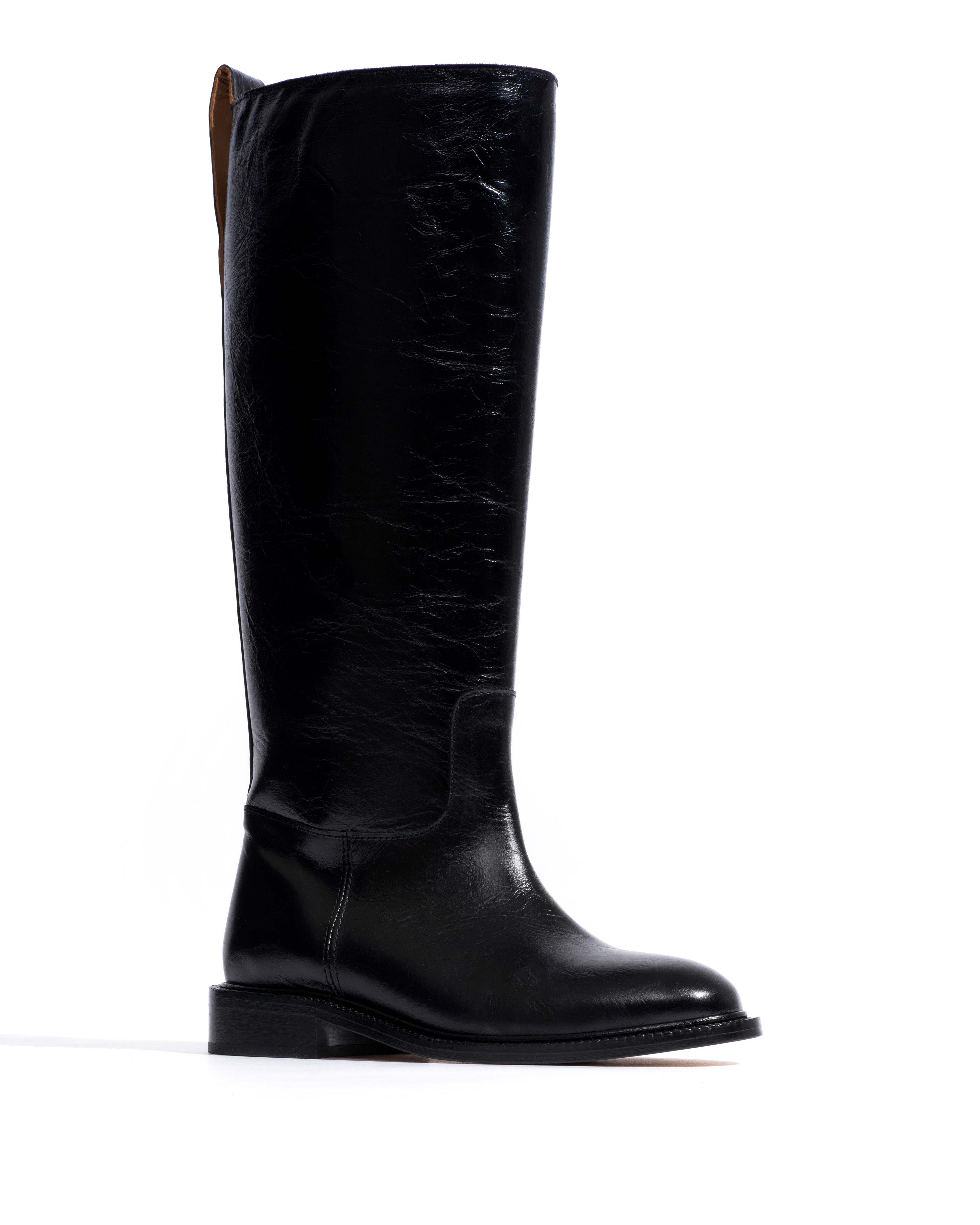 Semih Crinkled soft calf Black - Image 2