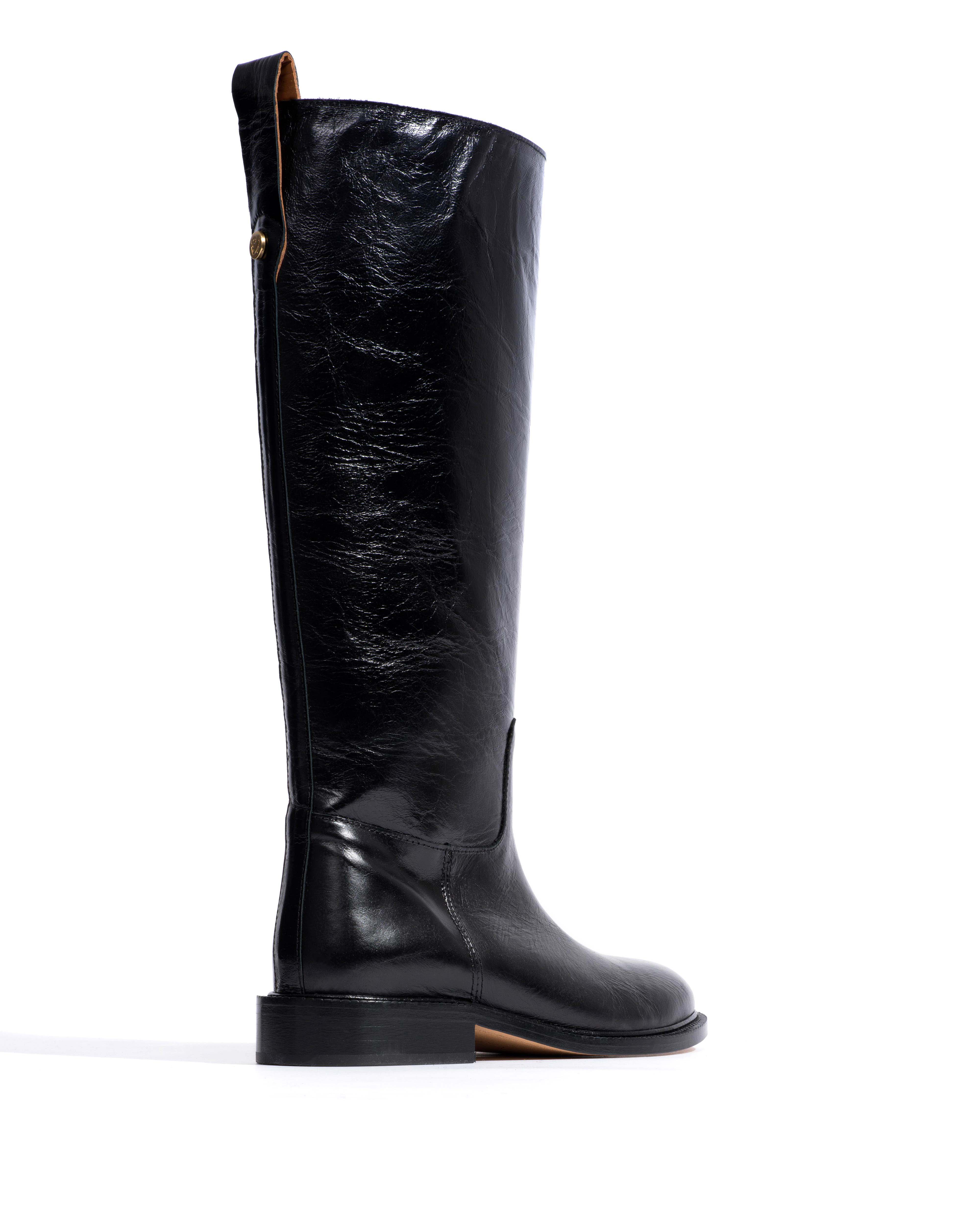 Semih Crinkled soft calf Black - Image 3