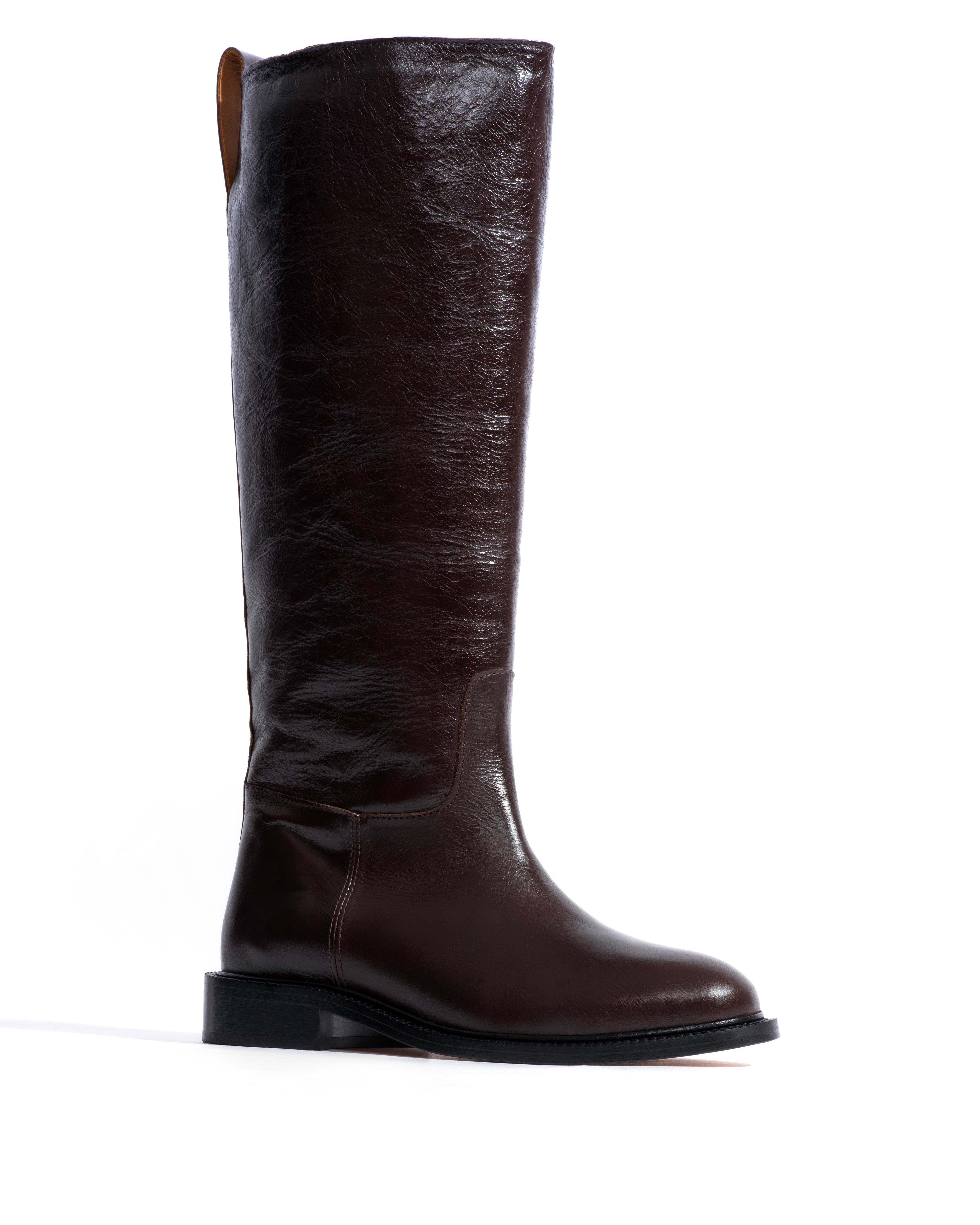 Semih Crinkled soft calf Espresso brown - Image 2