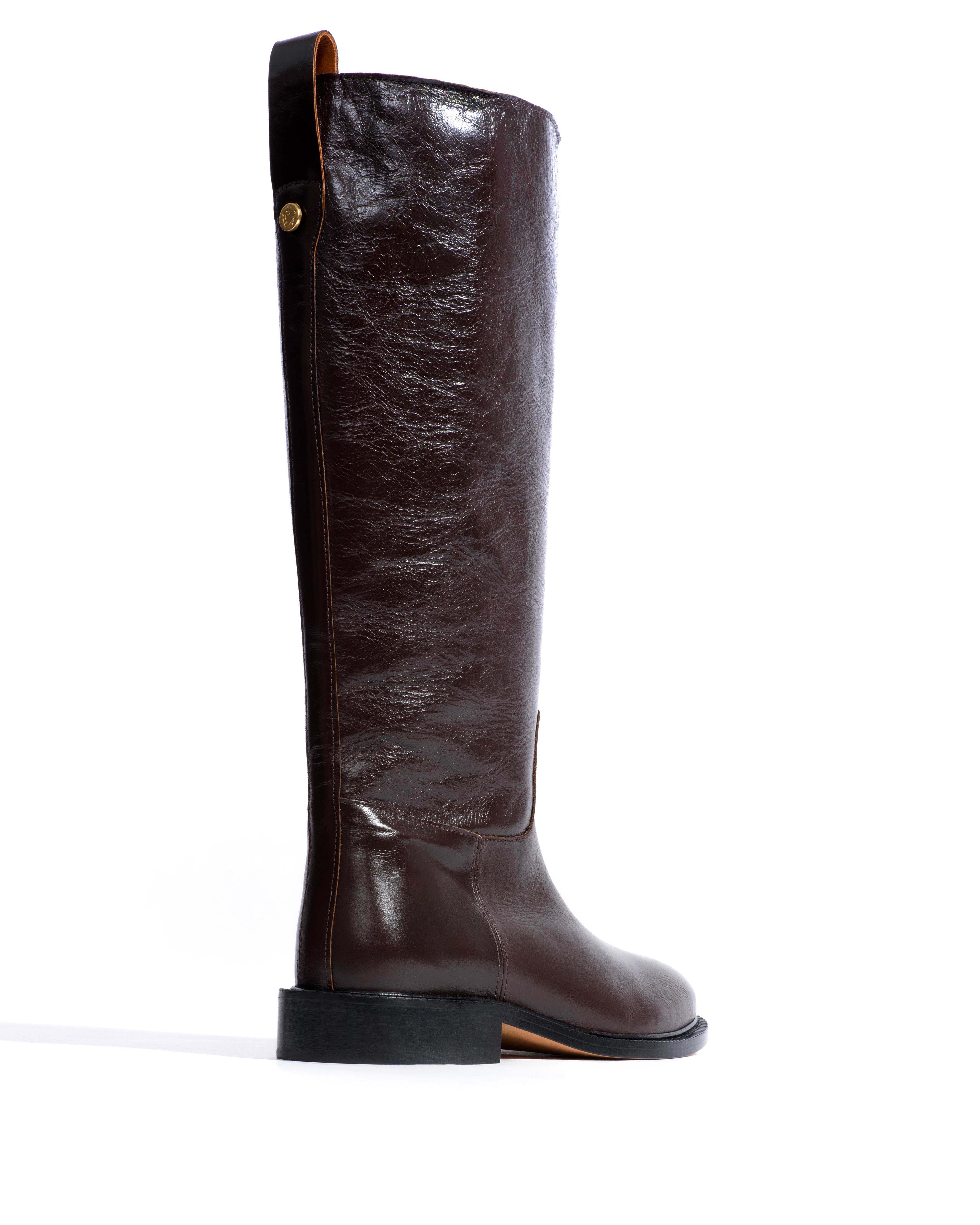 Semih Crinkled soft calf Espresso brown - Image 3