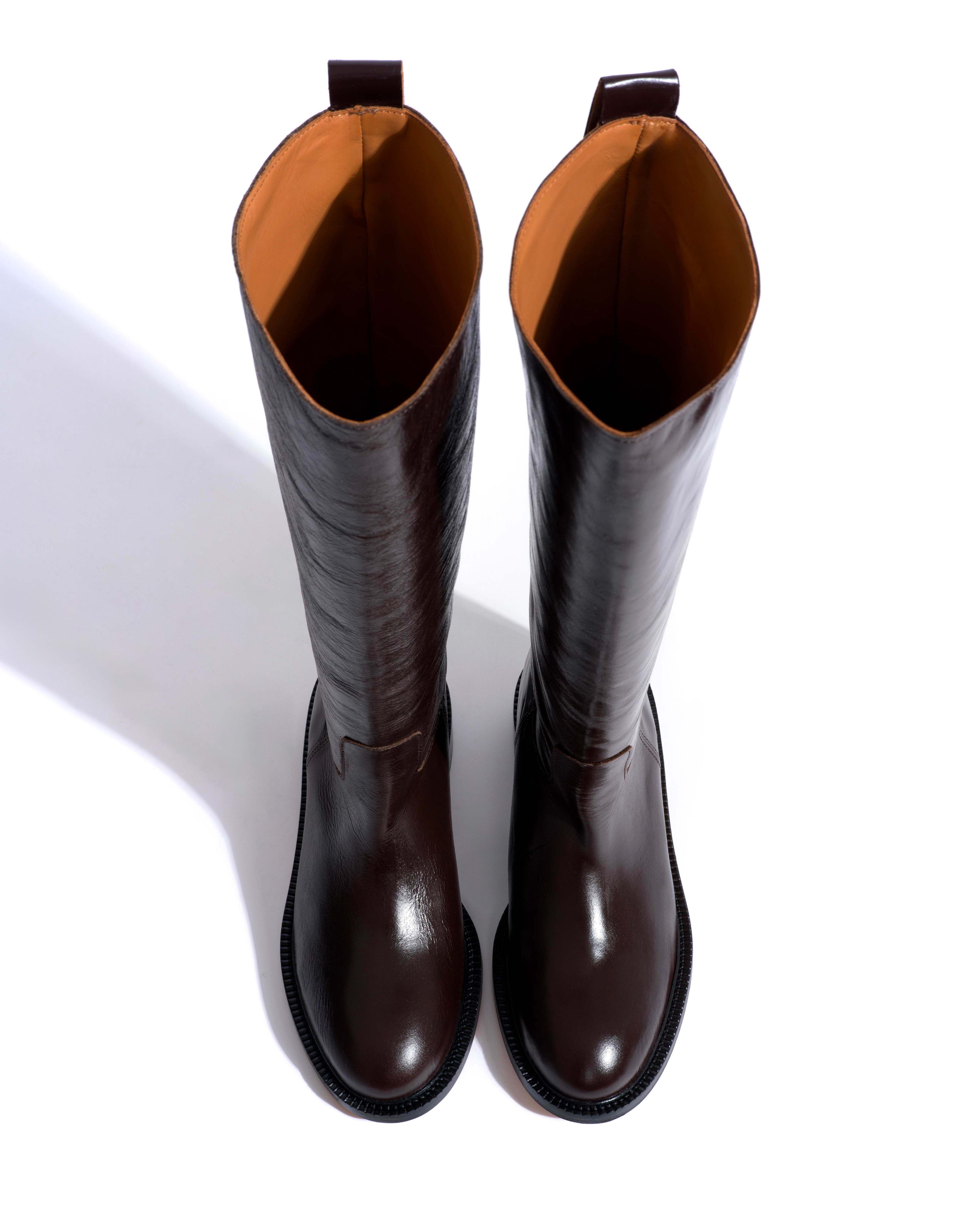 Semih Crinkled soft calf Espresso brown - Image 4