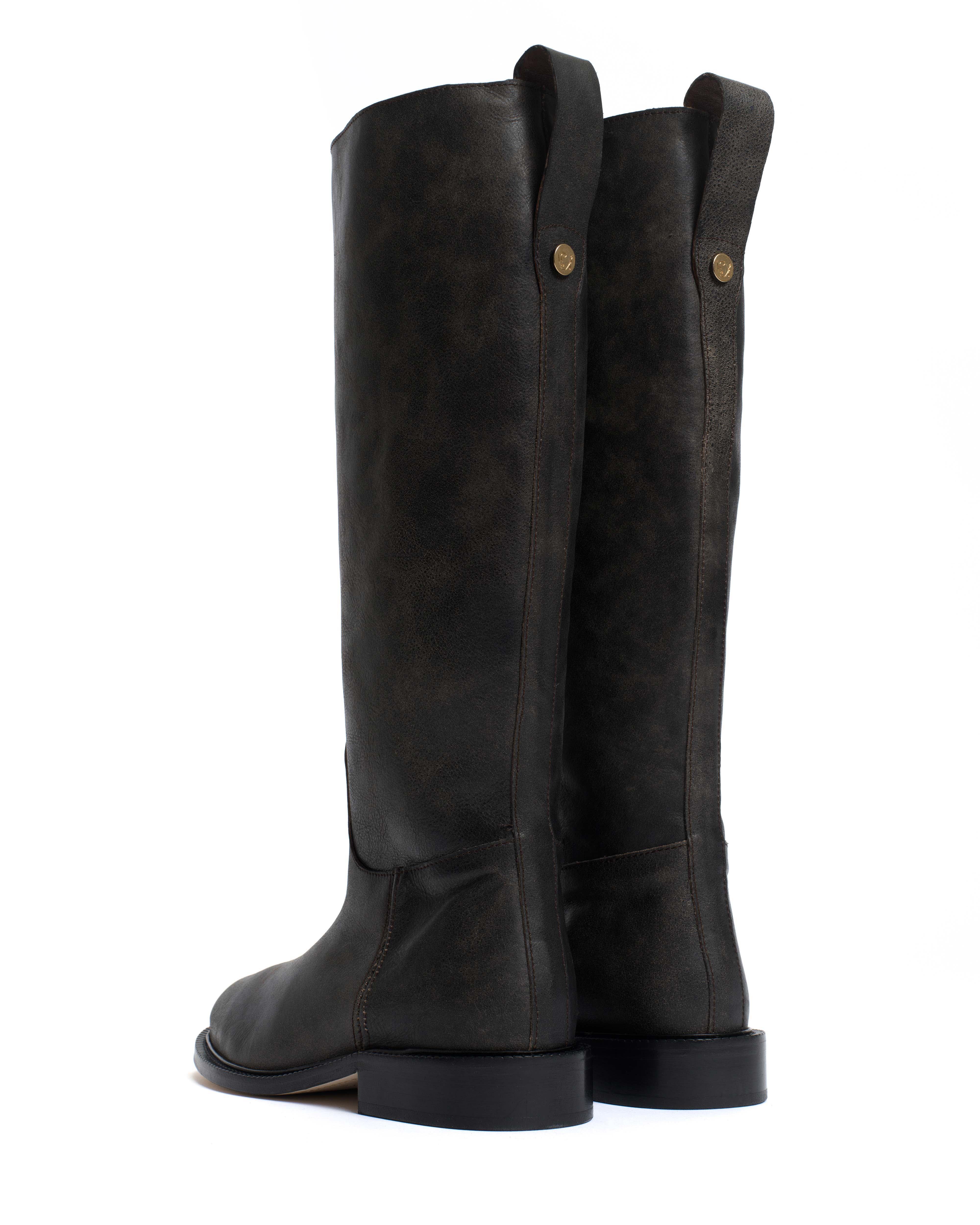 Semih Distressed vegetable tanned calf Off black - Image 5