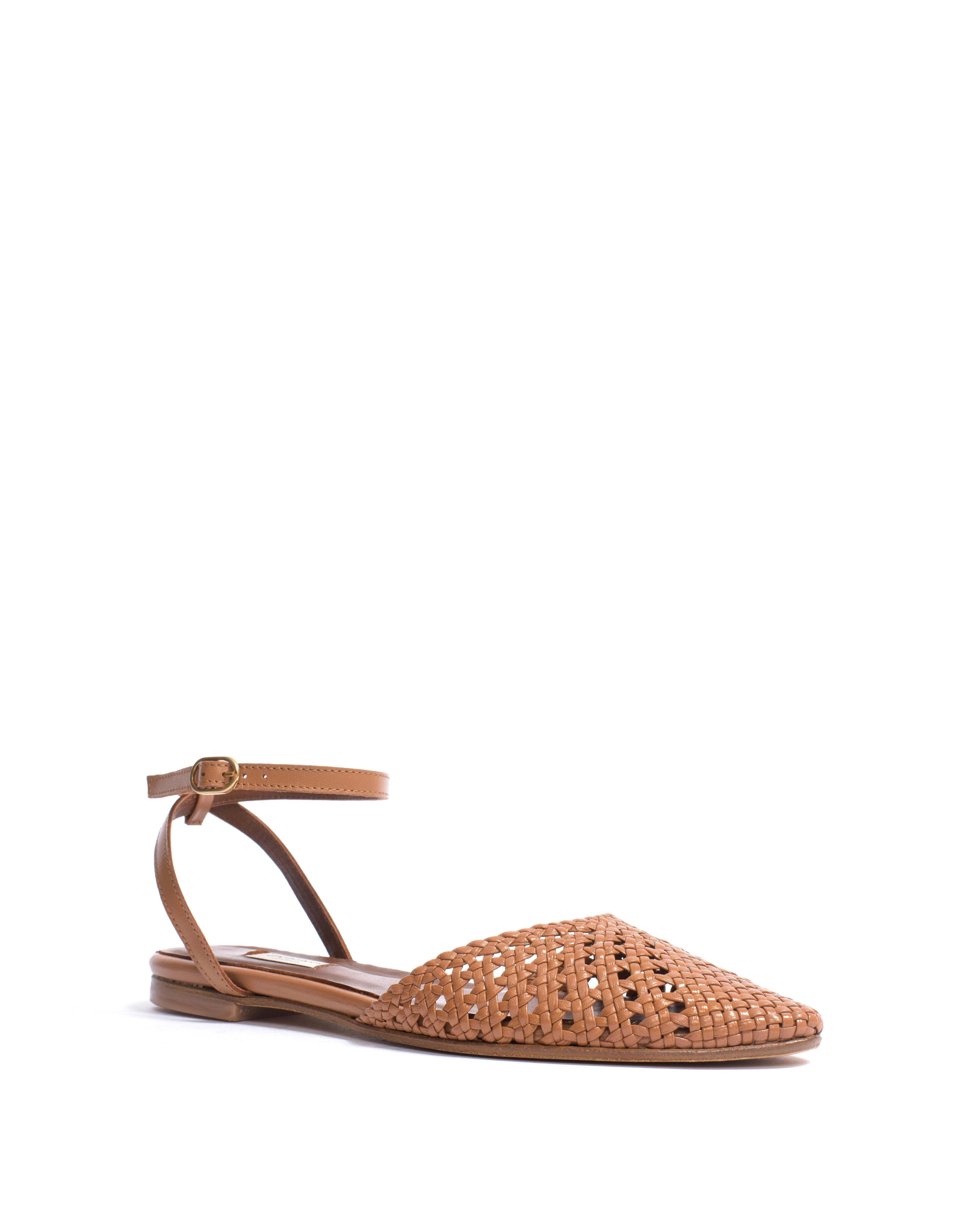 Senara 10 hand-braided Hand-braided leather Caramel - Image 2