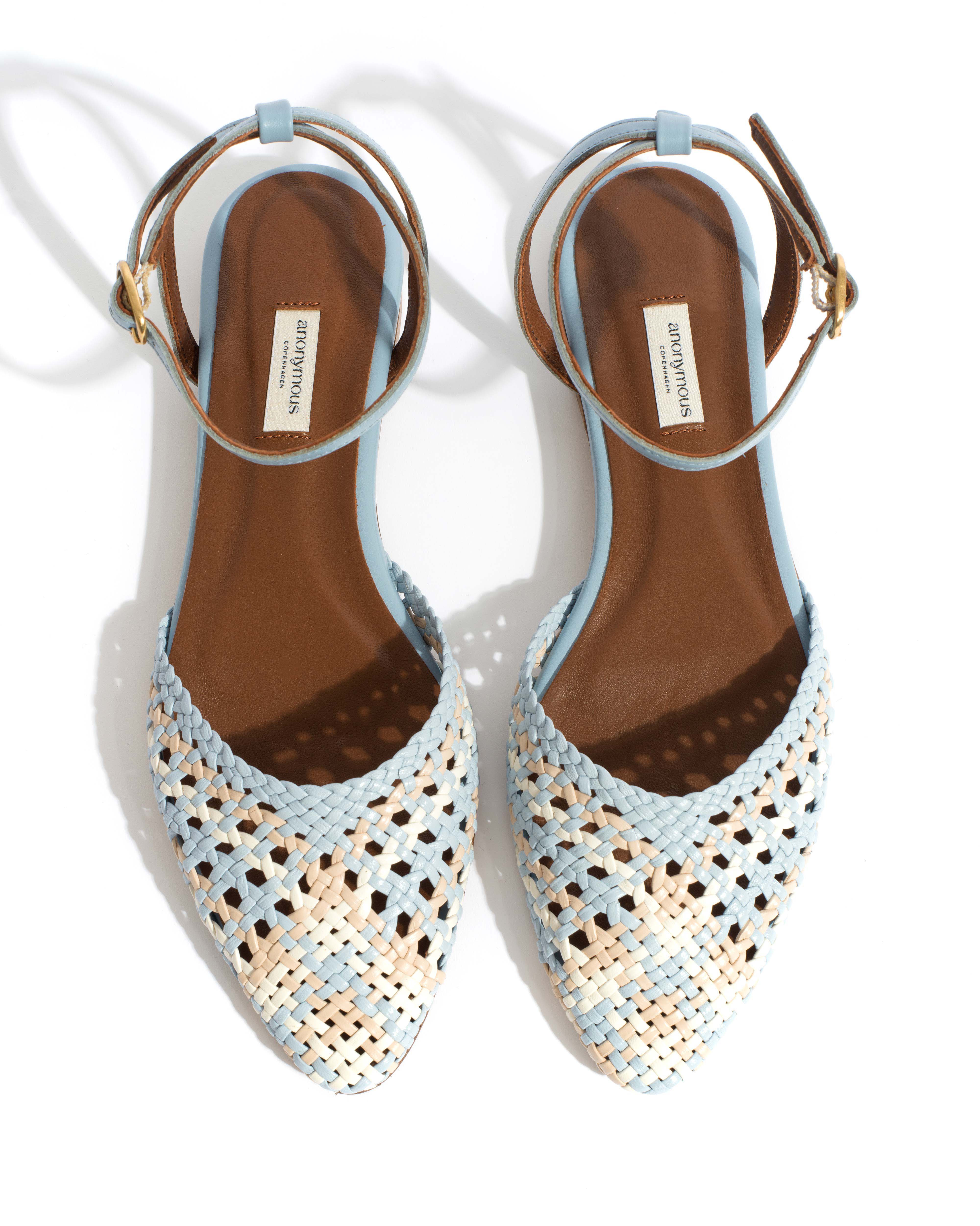 Senara 10 Hand-braided leather Lichen blue mix - Image 4