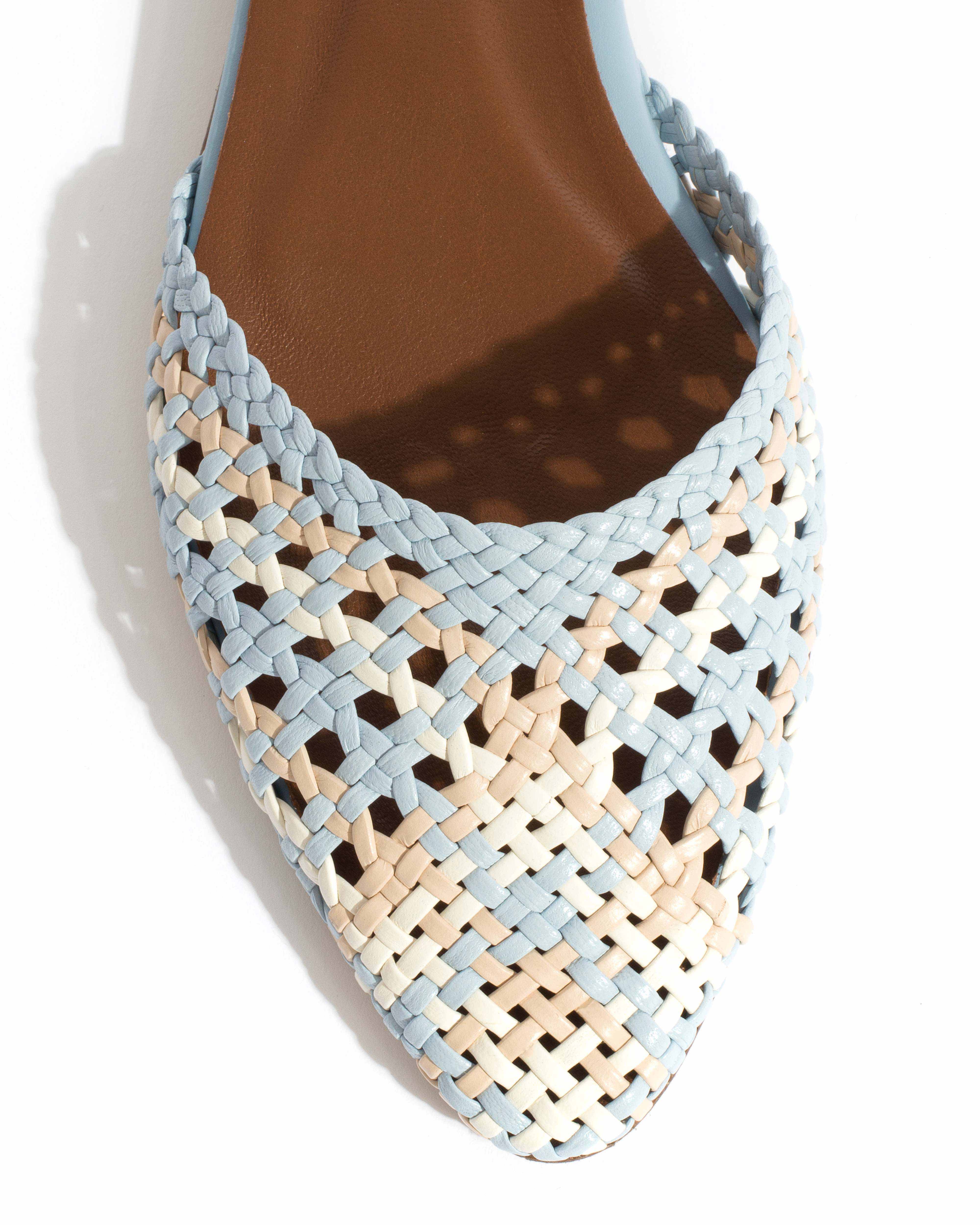 Senara 10 Hand-braided leather Lichen blue mix - Image 5