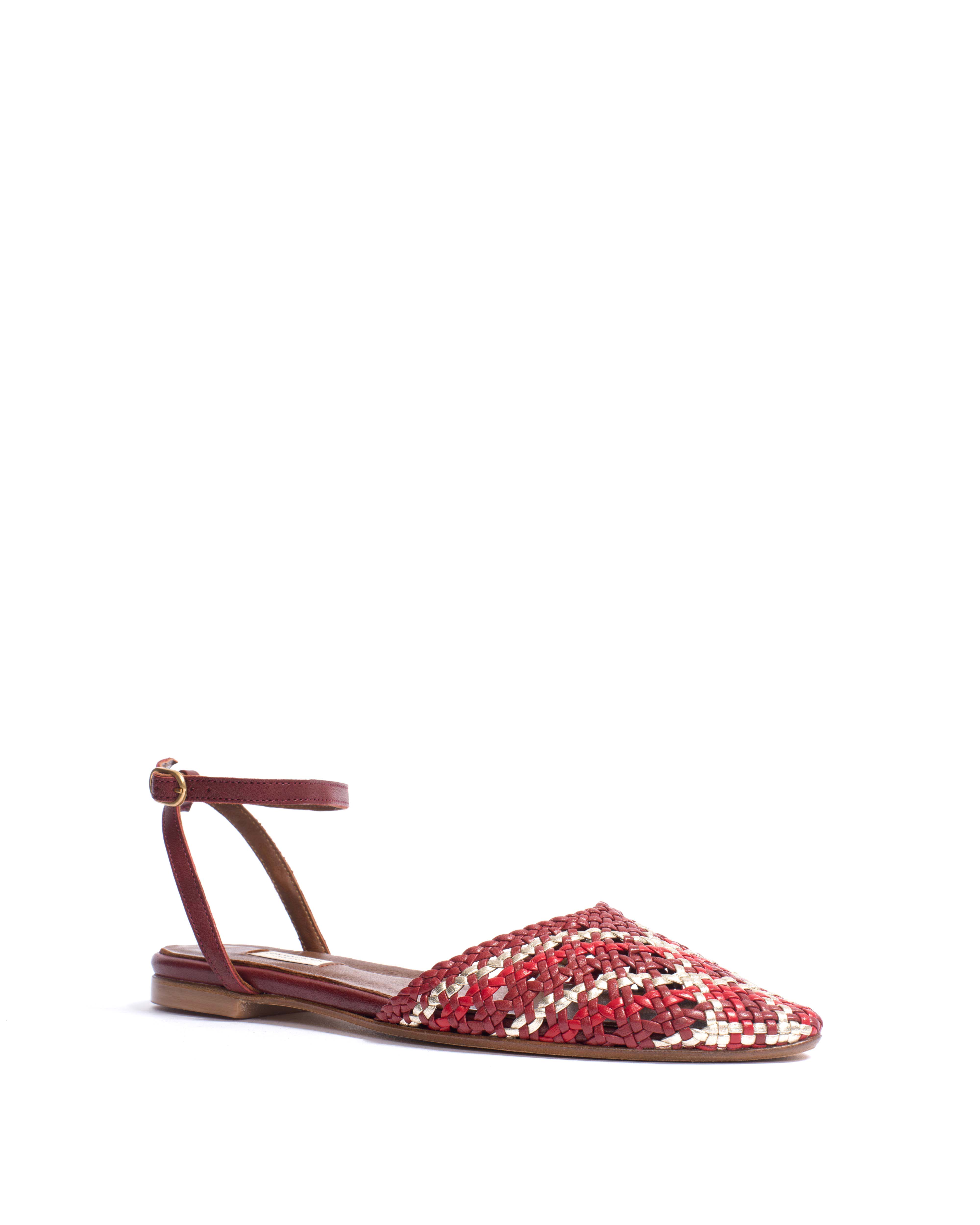 Senara 10 Hand-braided leather Pomegranate mix - Image 2