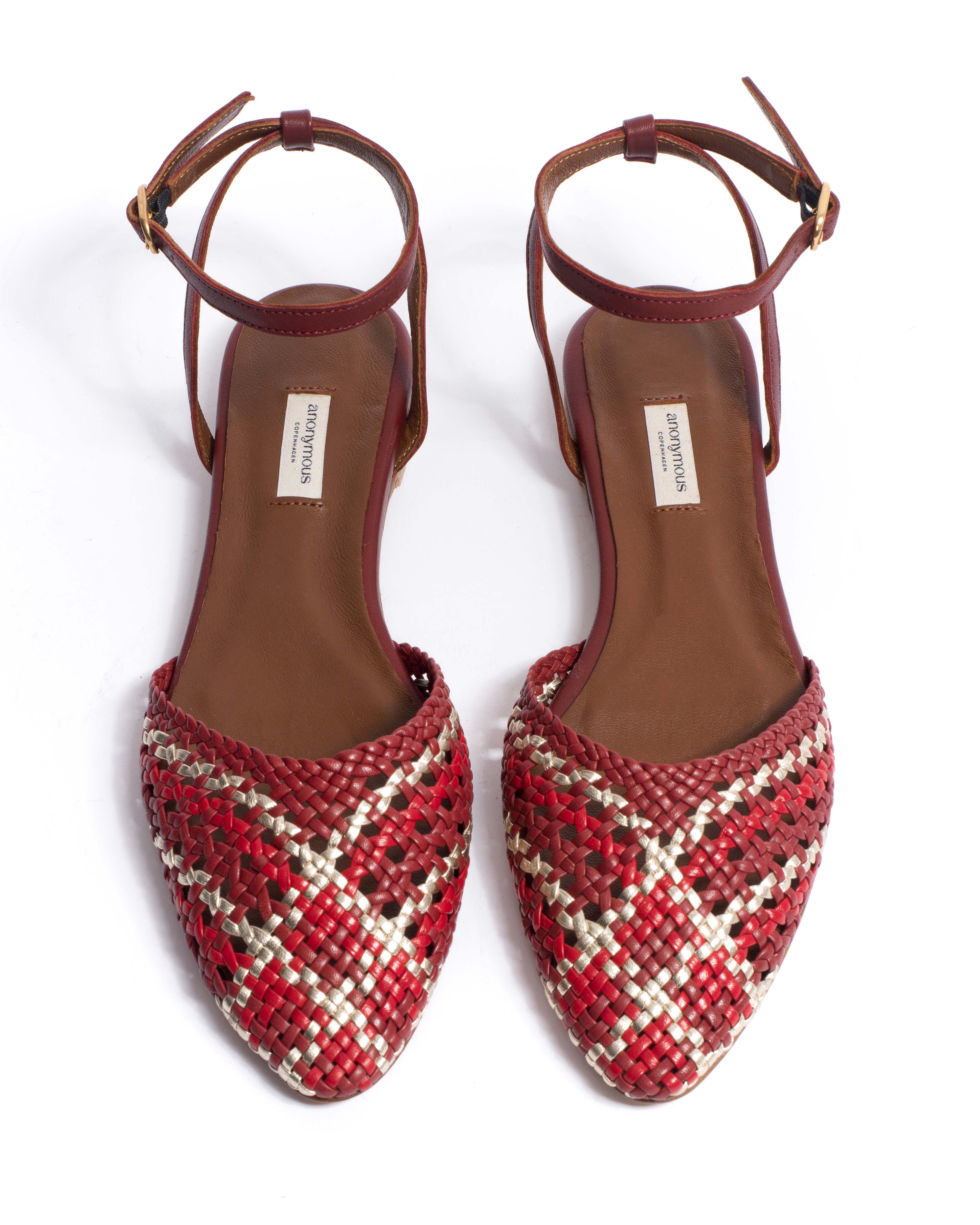 Senara 10 Hand-braided leather Pomegranate mix - Image 4