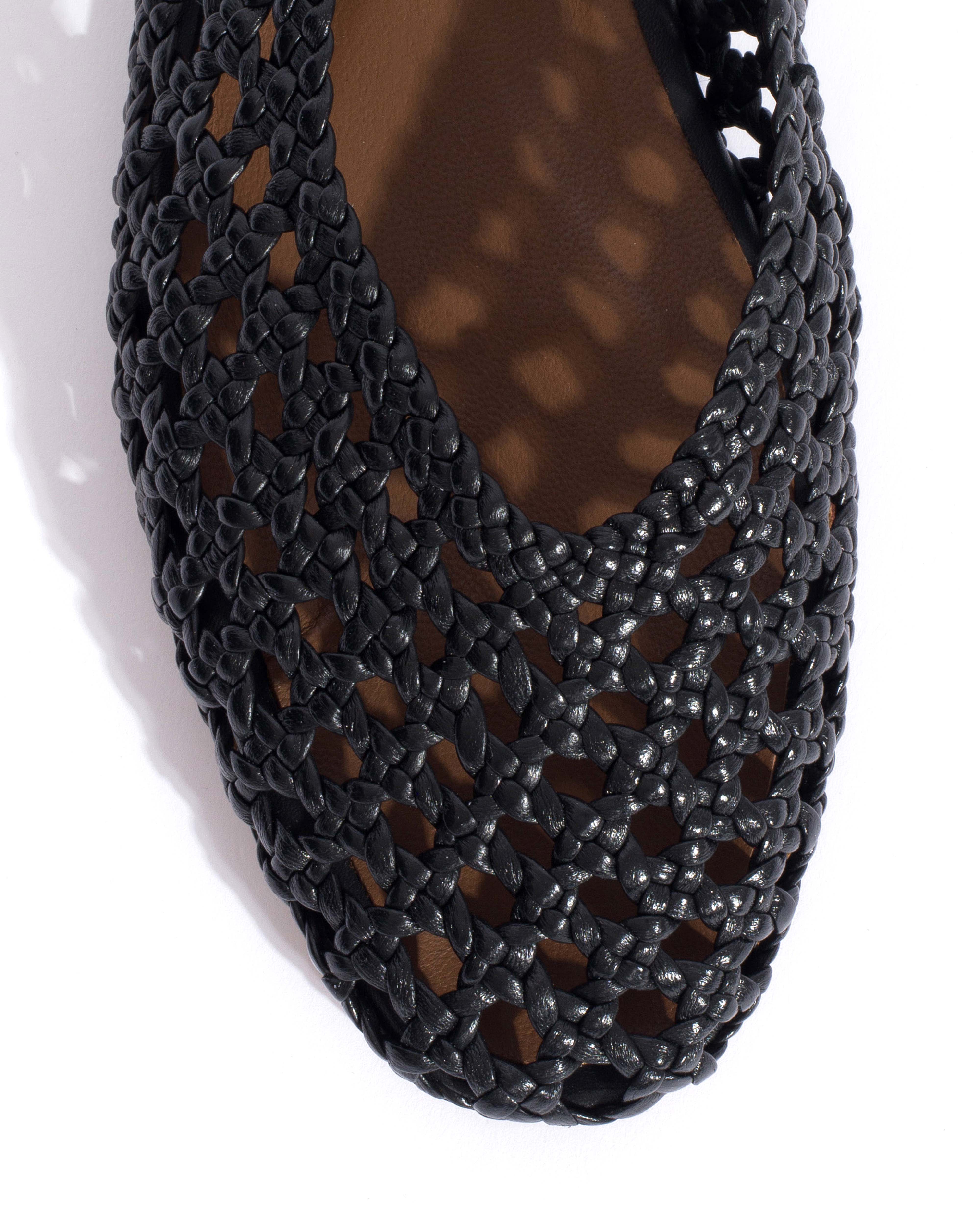 Sessi 10 hand-braided Hand-braided leather Black - Image 6