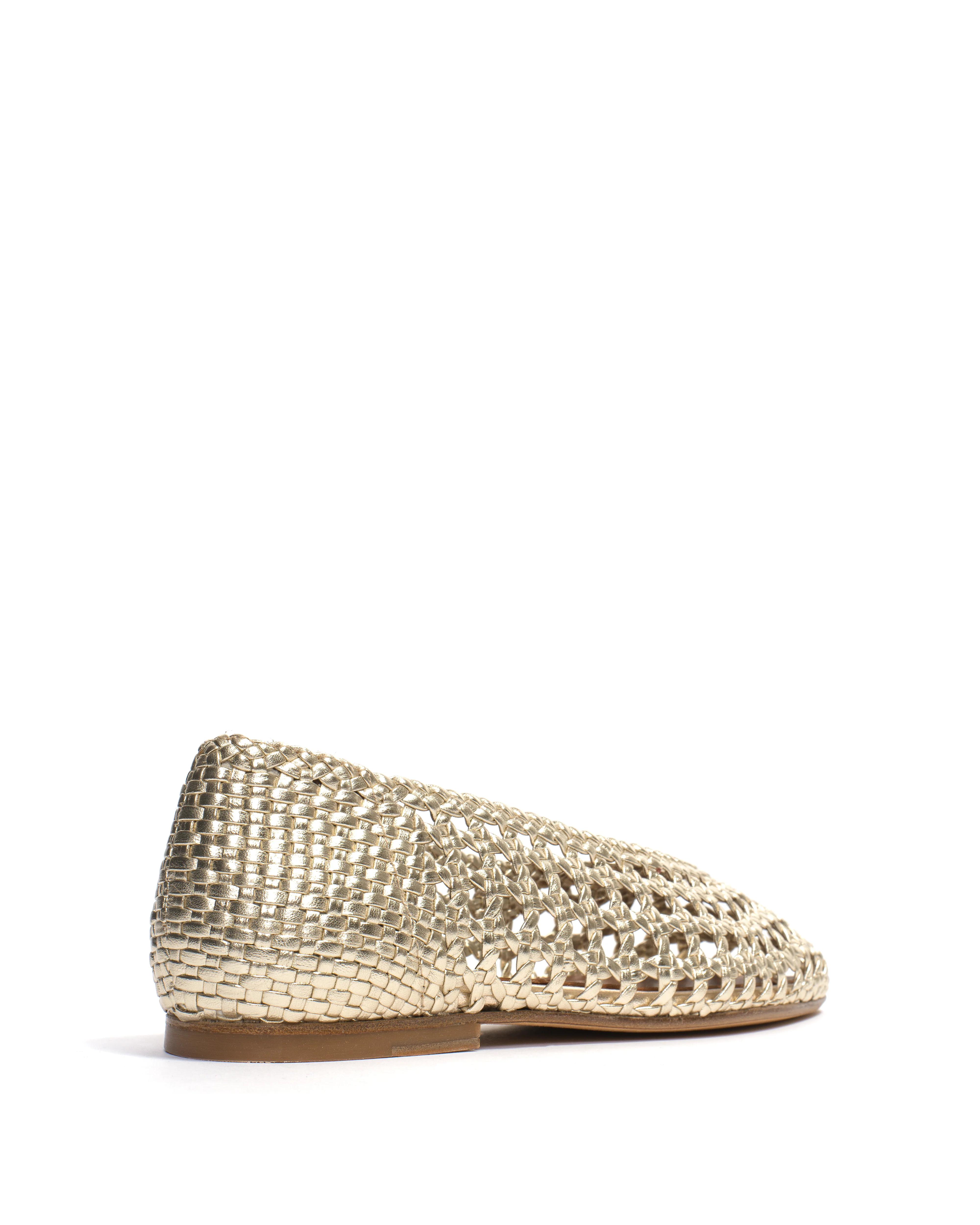 Sessi 10 hand-braided Hand-braided leather Champagne - Image 4