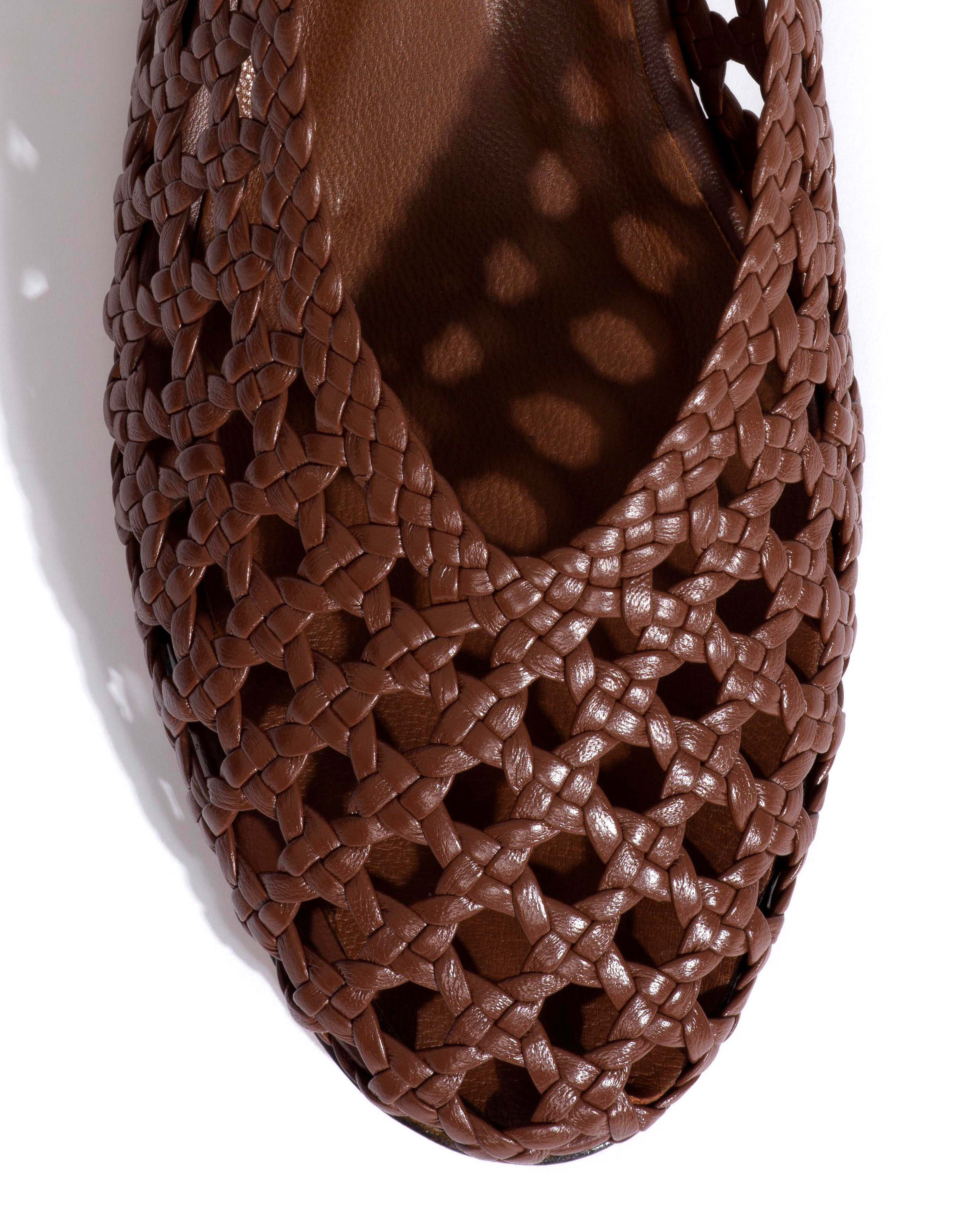 Sessi 10 hand-braided Hand-braided leather Chocolate - Image 5