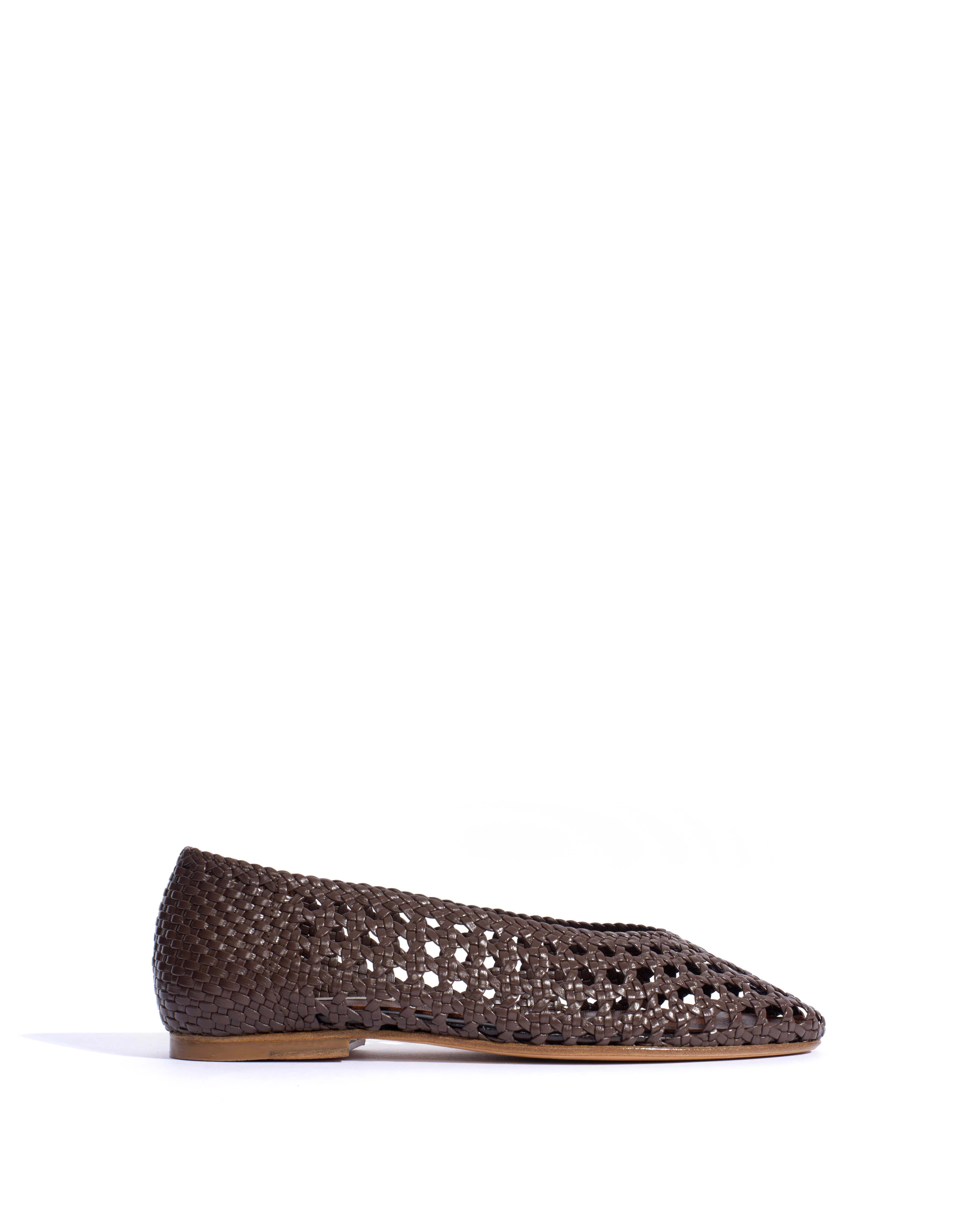 Sessi 10 hand-braided Hand-braided leather Coffee brown