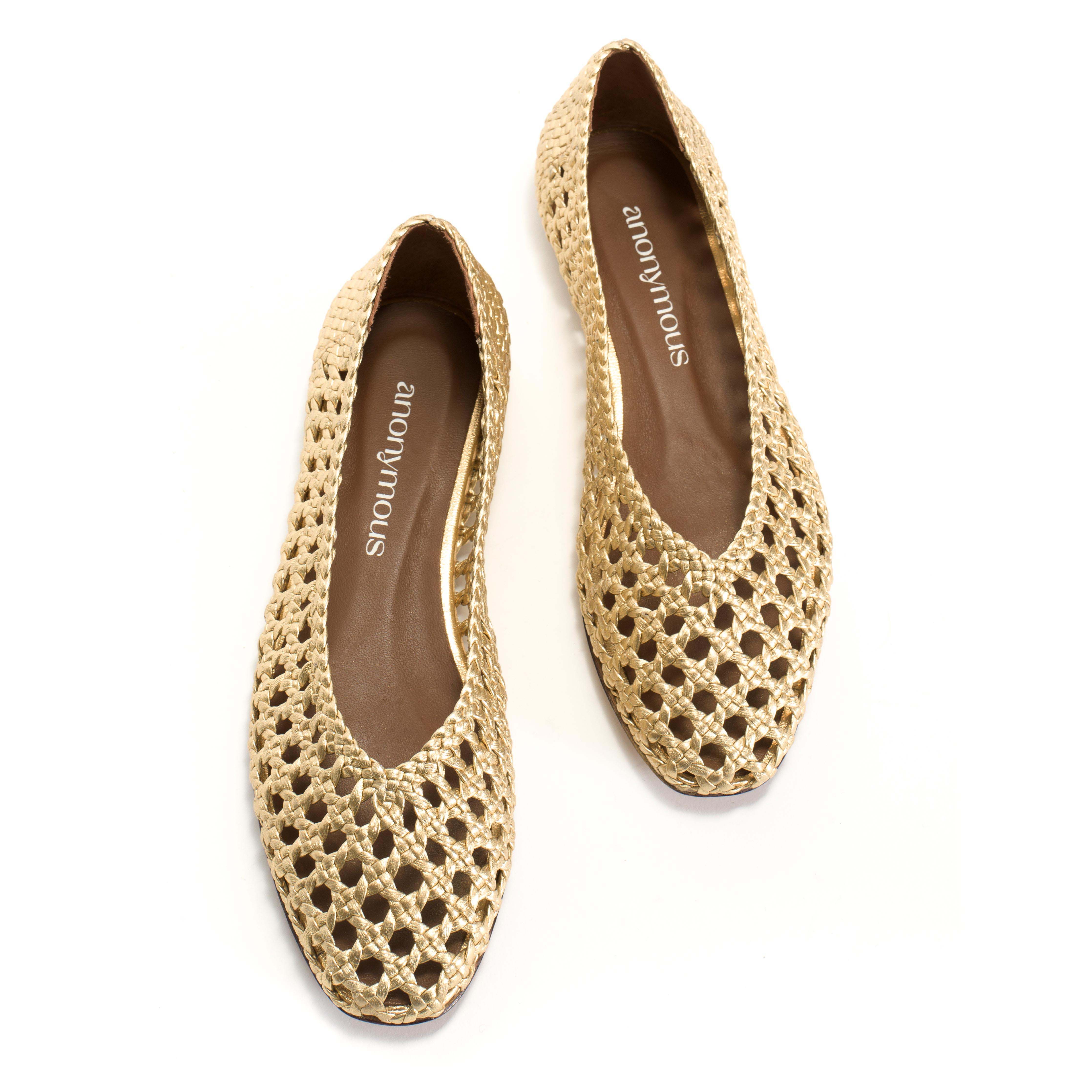 Sessi 10 hand-braided Hand-braided leather Gold - Image 4