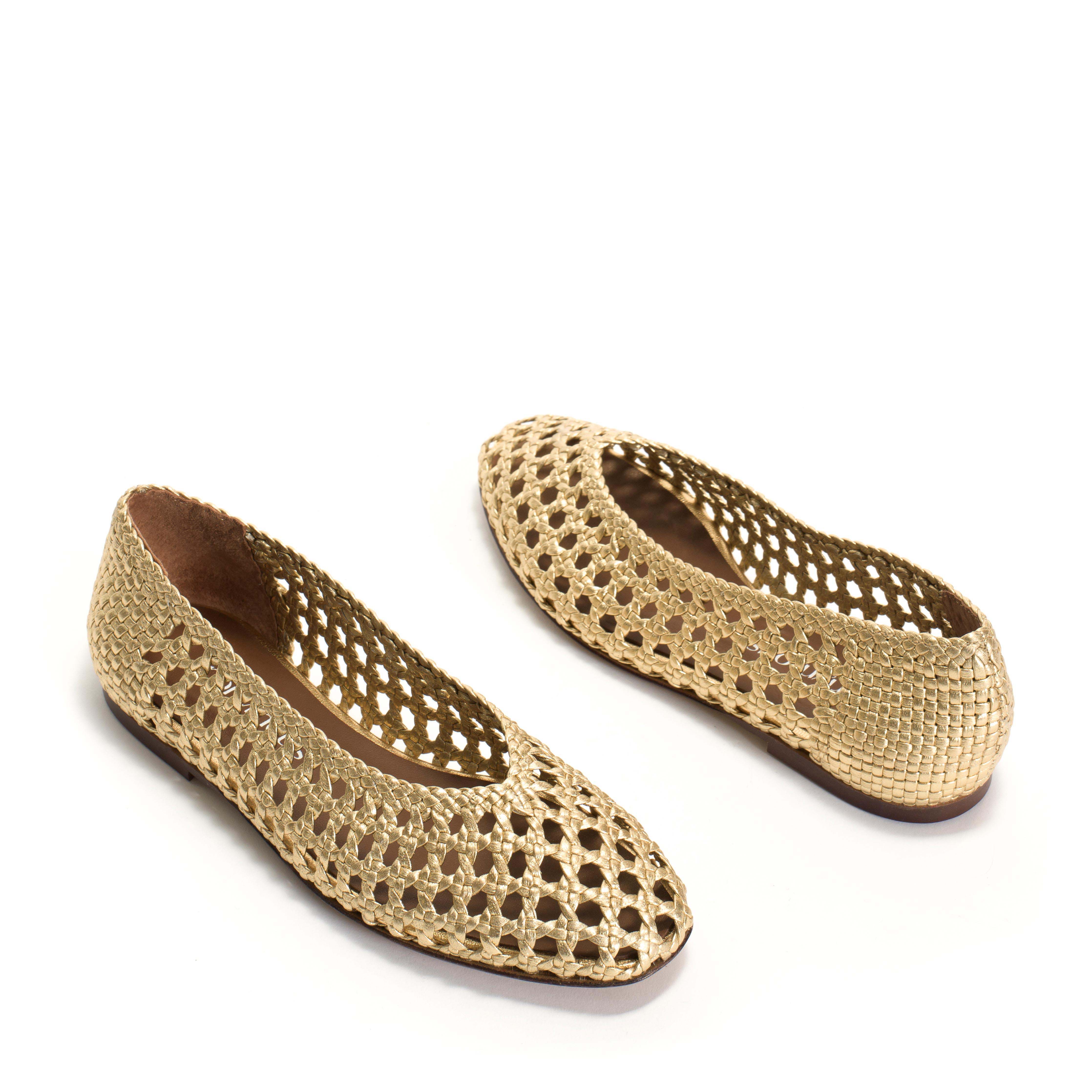 Sessi 10 hand-braided Hand-braided leather Gold - Image 5