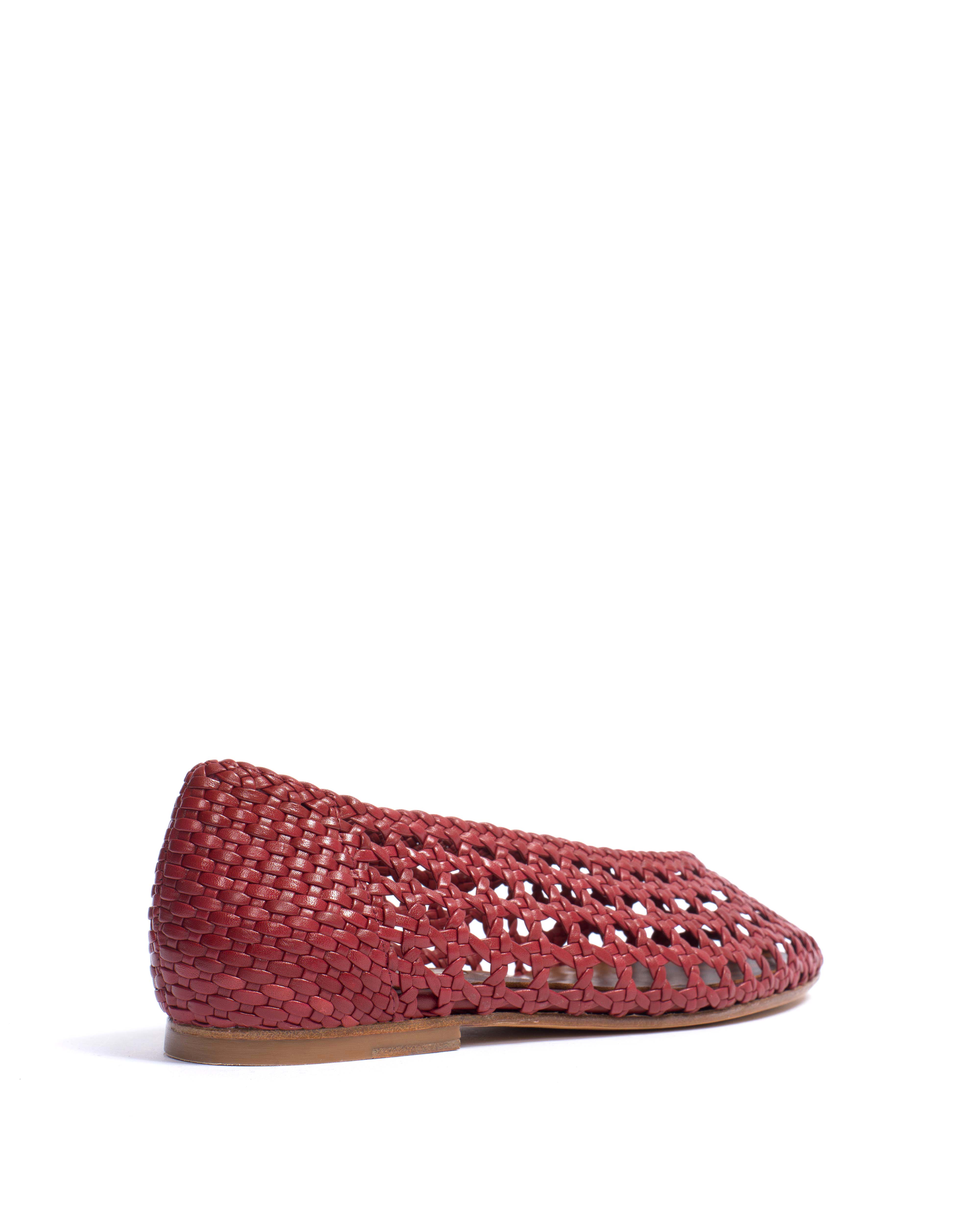 Sessi 10 hand-braided Hand-braided leather Pomegranate - Image 4