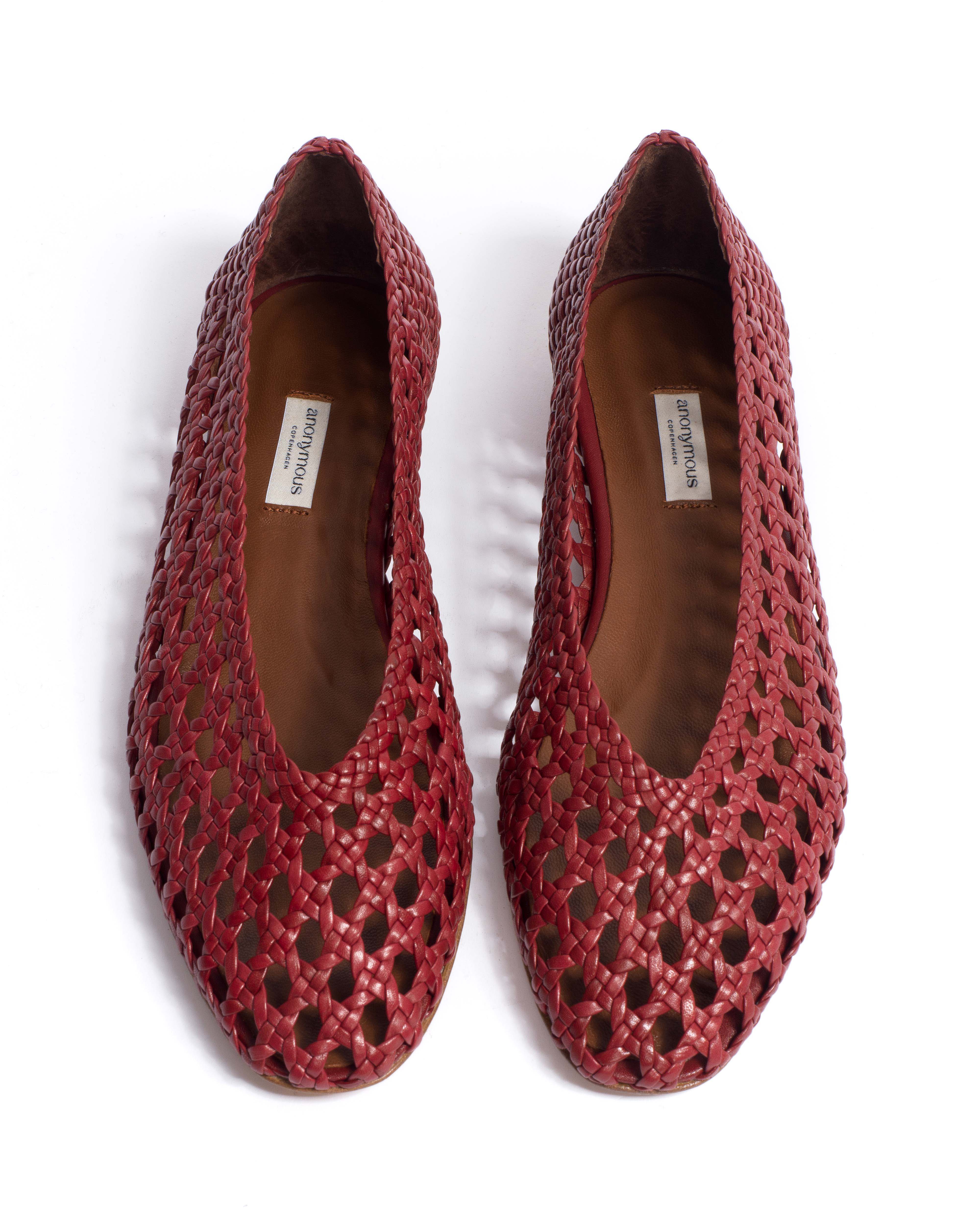 Sessi 10 hand-braided Hand-braided leather Pomegranate - Image 5