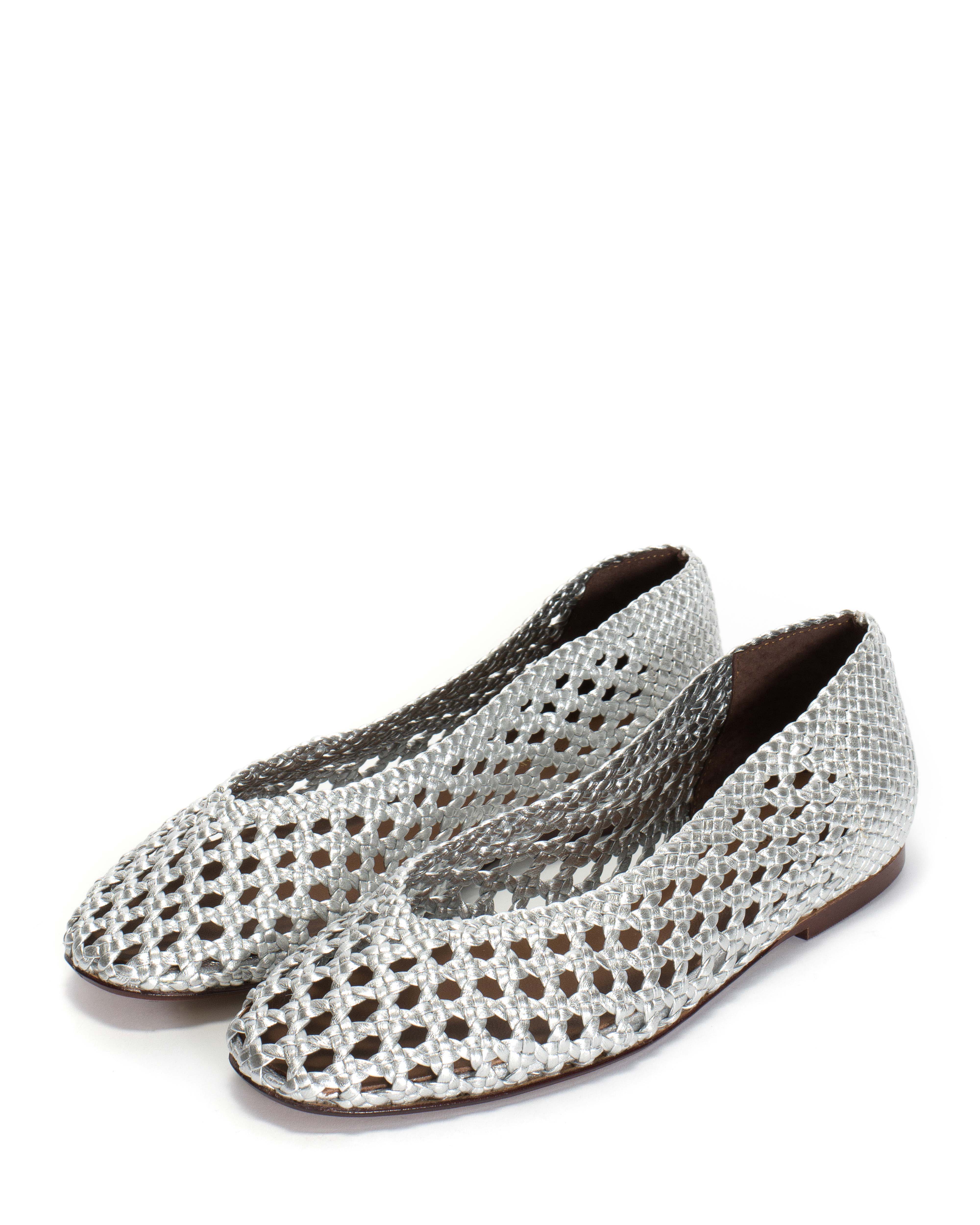 Sessi 10 hand-braided Hand-braided leather Silver - Image 2