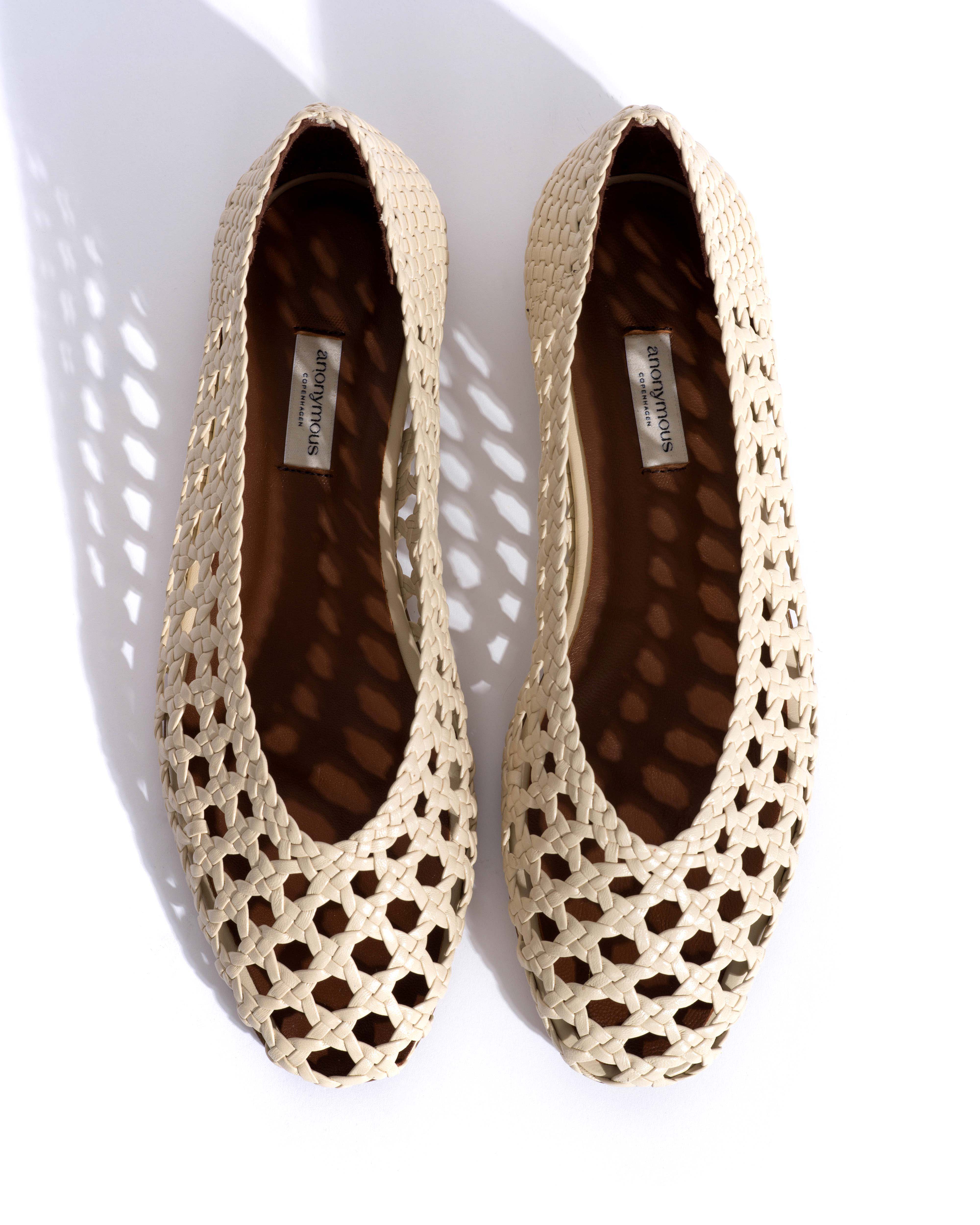 Sessi 10 hand-braided Hand-braided leather White sand - Image 4