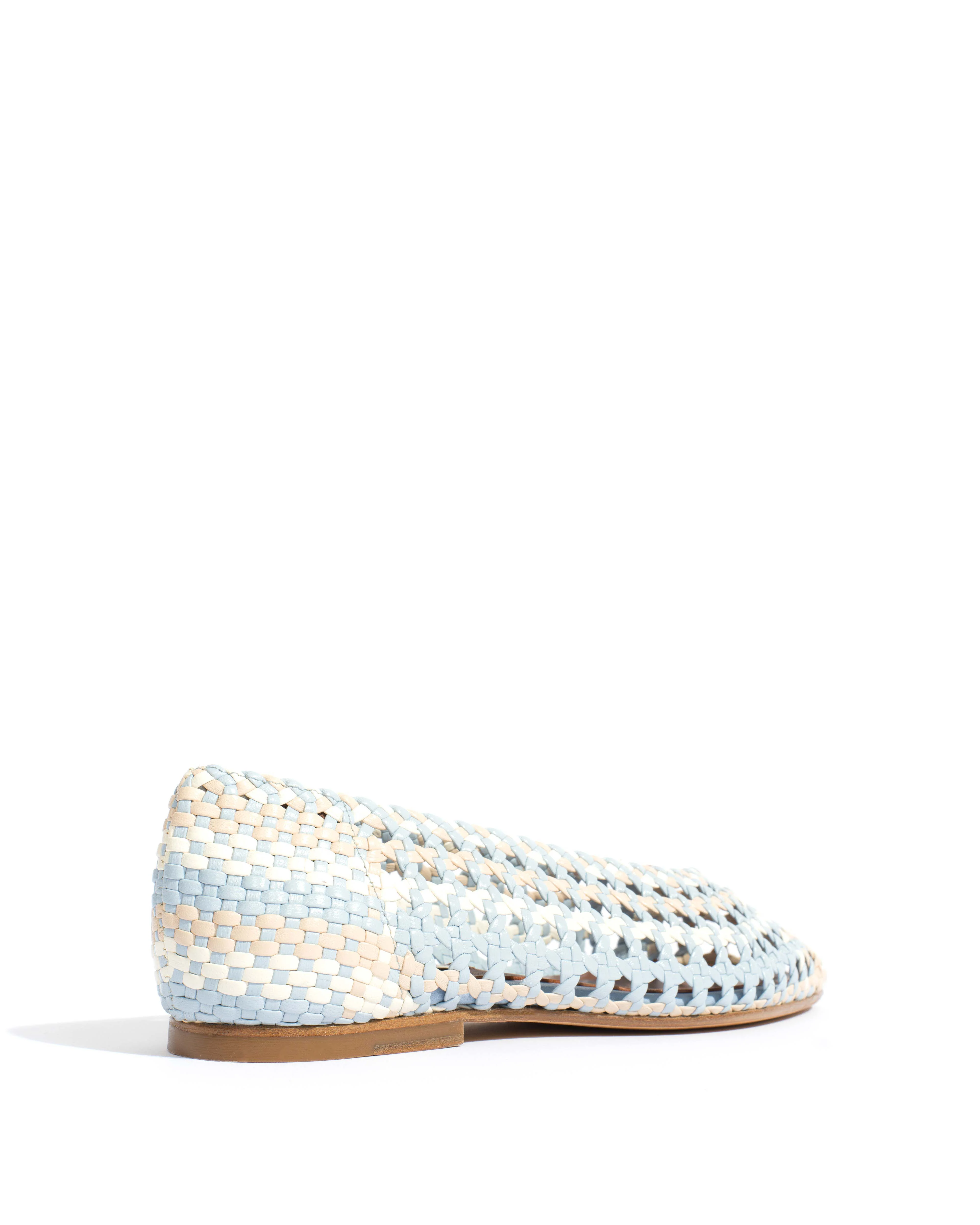 Sessi 10 Hand-braided leather Lichen blue mix - Image 3