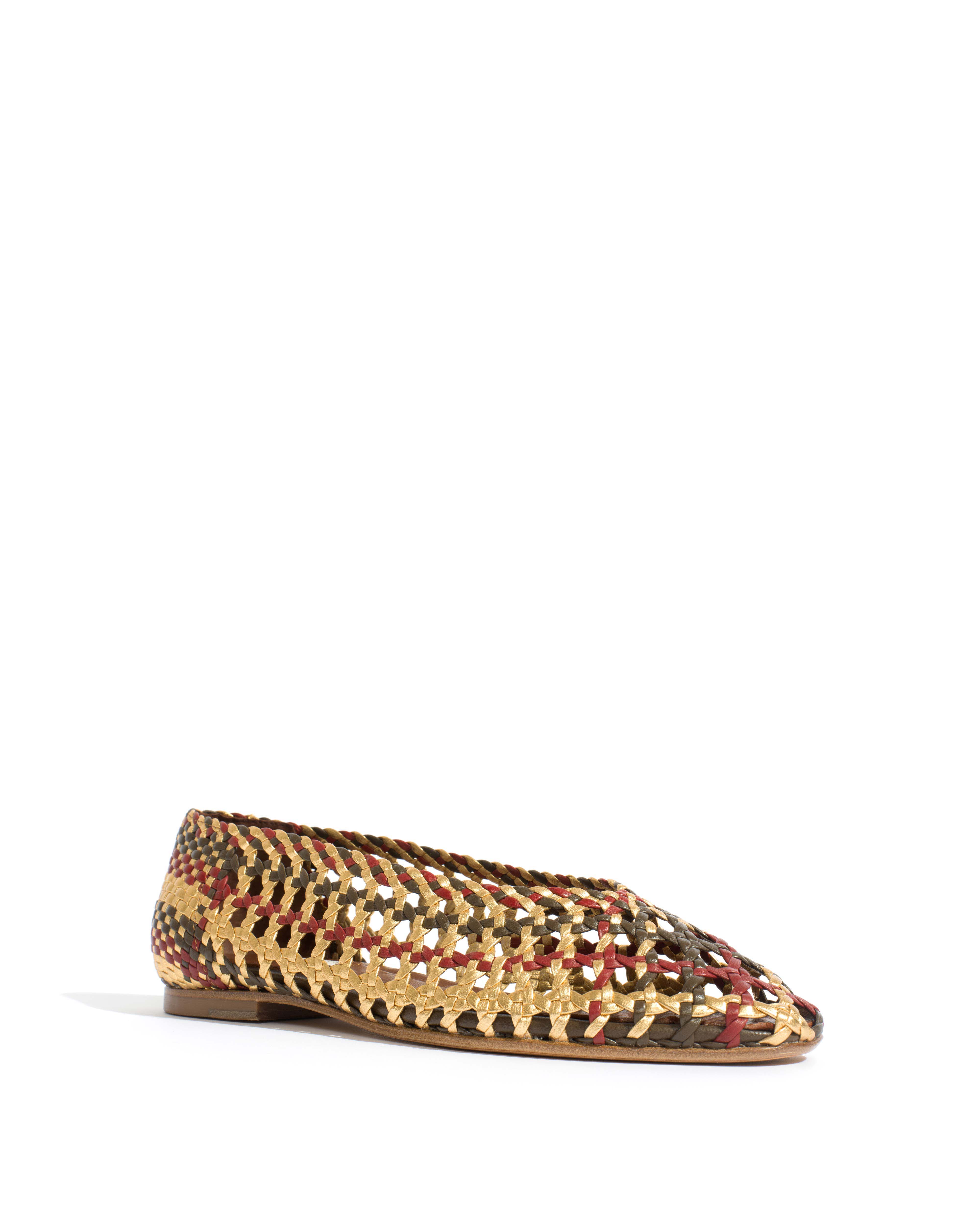 Sessi 10 Hand-braided leather Olive green mix - Image 2
