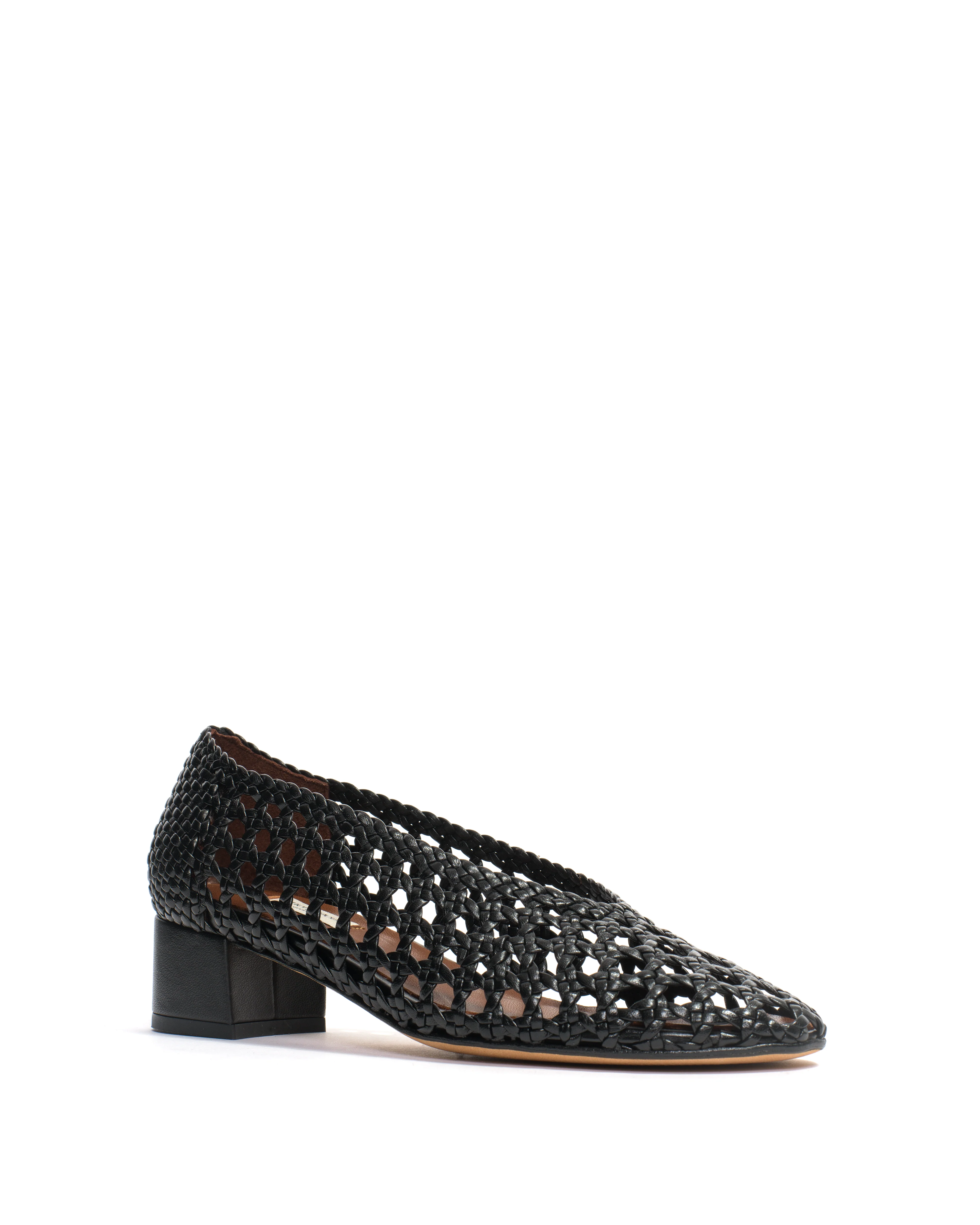 Sessi 40 hand-braided Hand-braided leather Black - Image 2