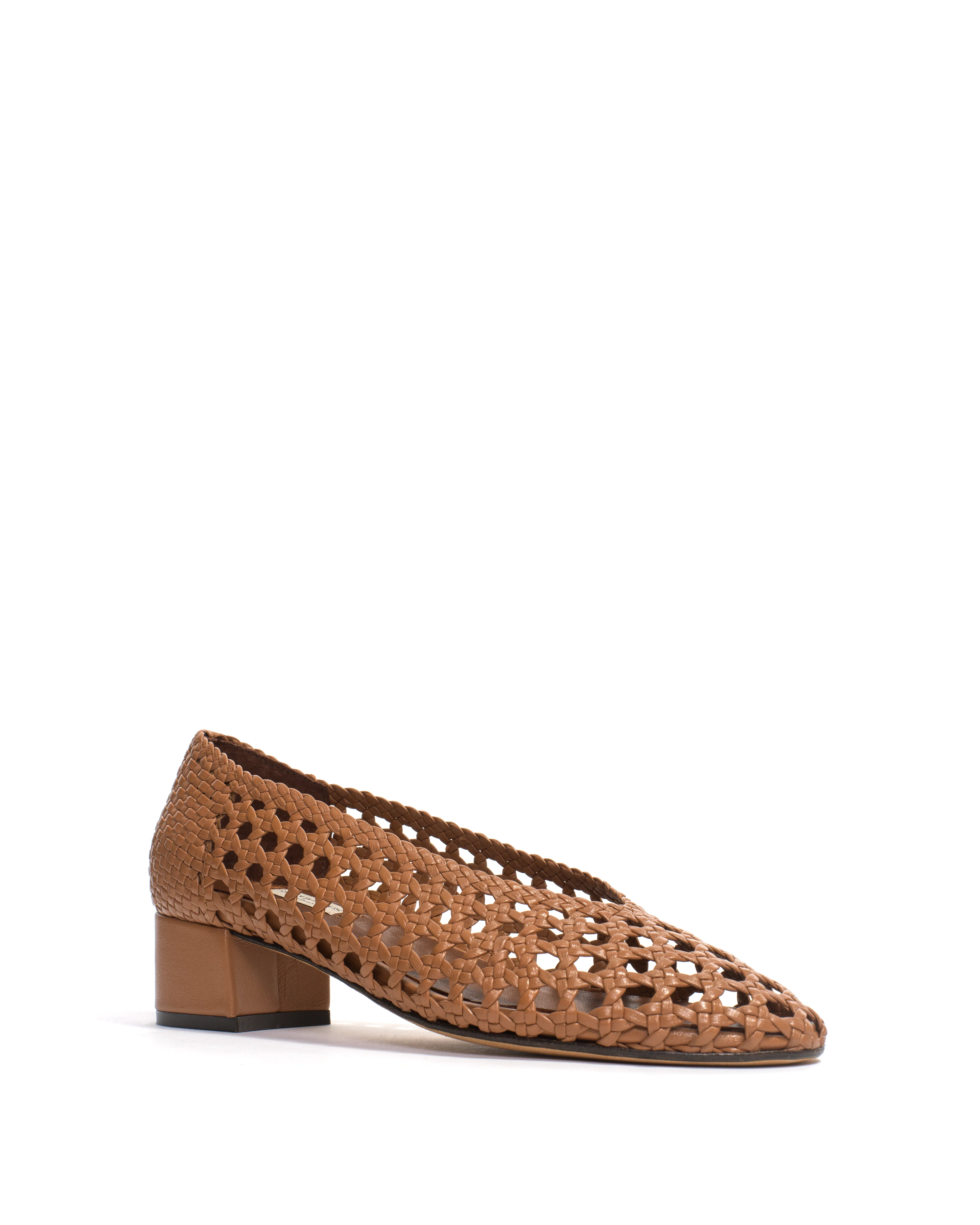 Sessi 40 hand-braided Hand-braided leather Caramel - Image 2