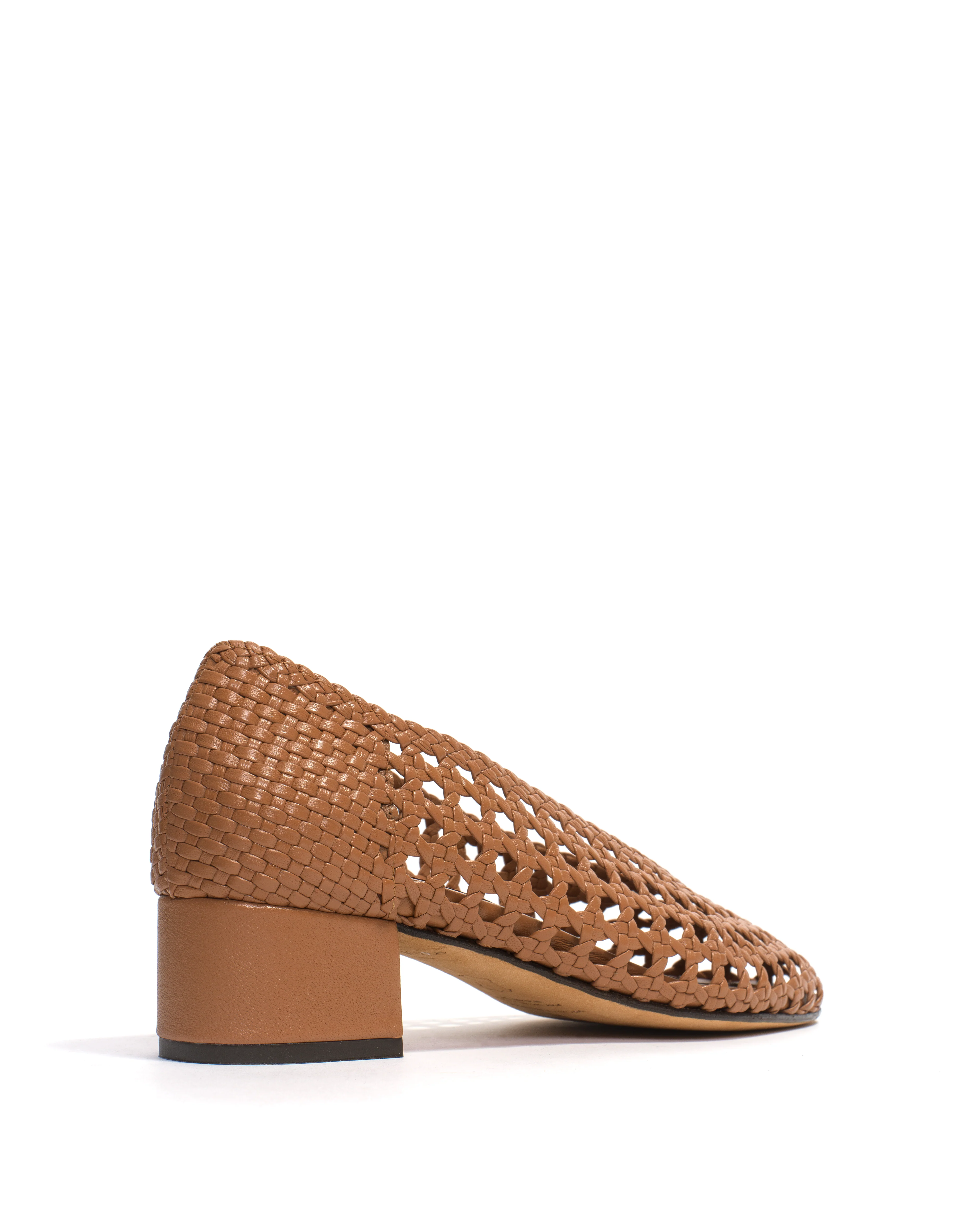 Sessi 40 hand-braided Hand-braided leather Caramel - Image 3