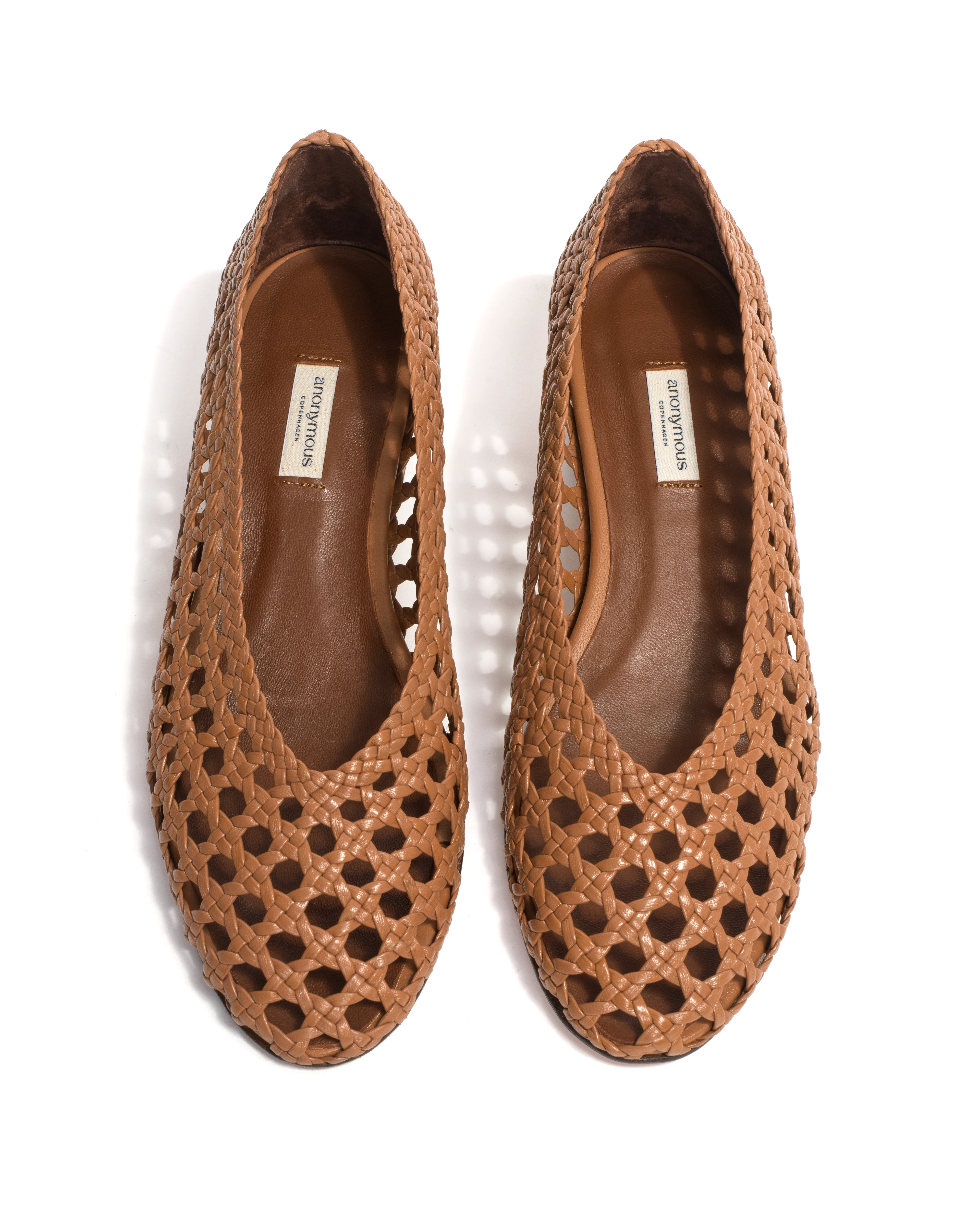 Sessi 40 hand-braided Hand-braided leather Caramel - Image 4