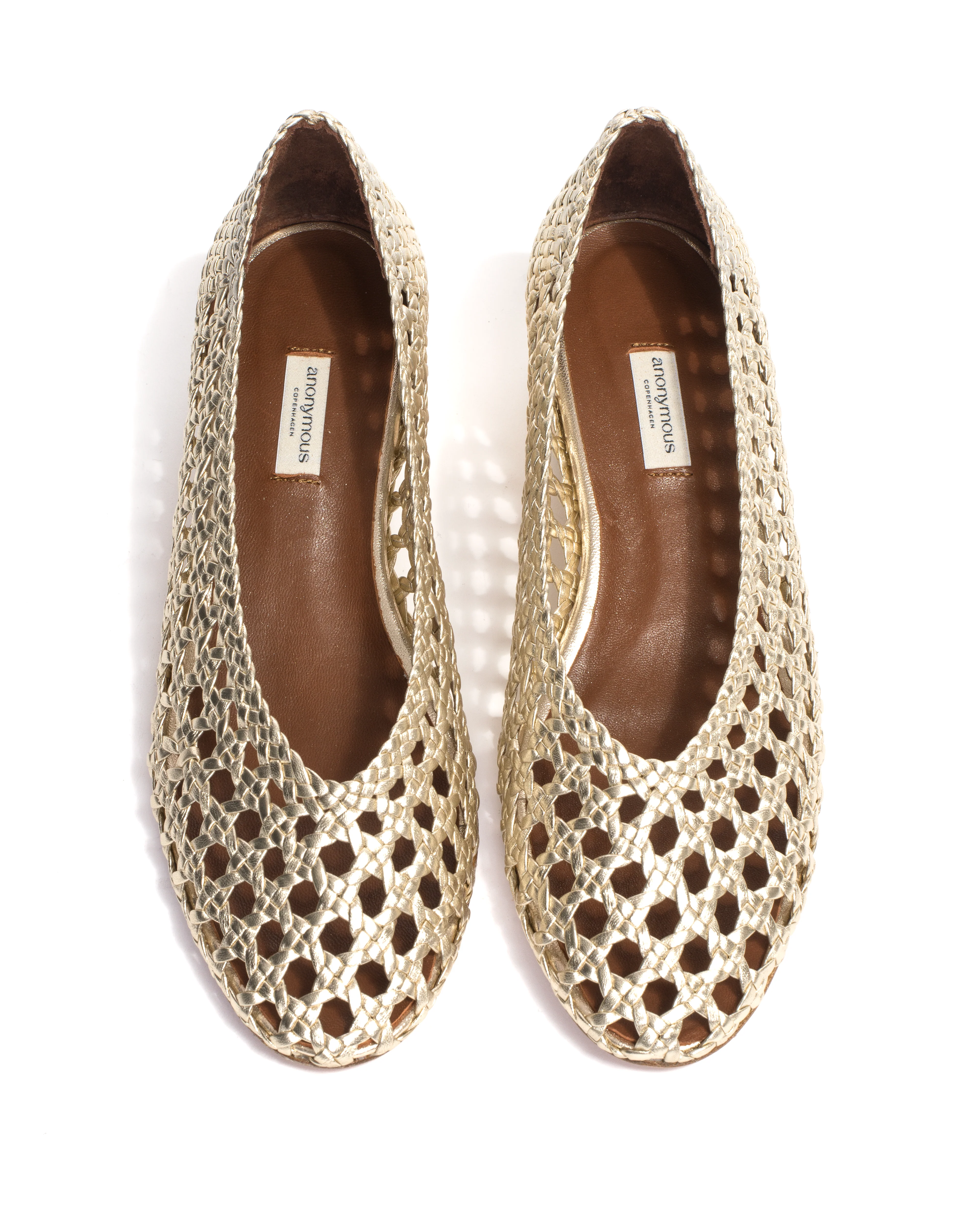 Sessi 40 hand-braided Hand-braided leather Champagne - Image 5