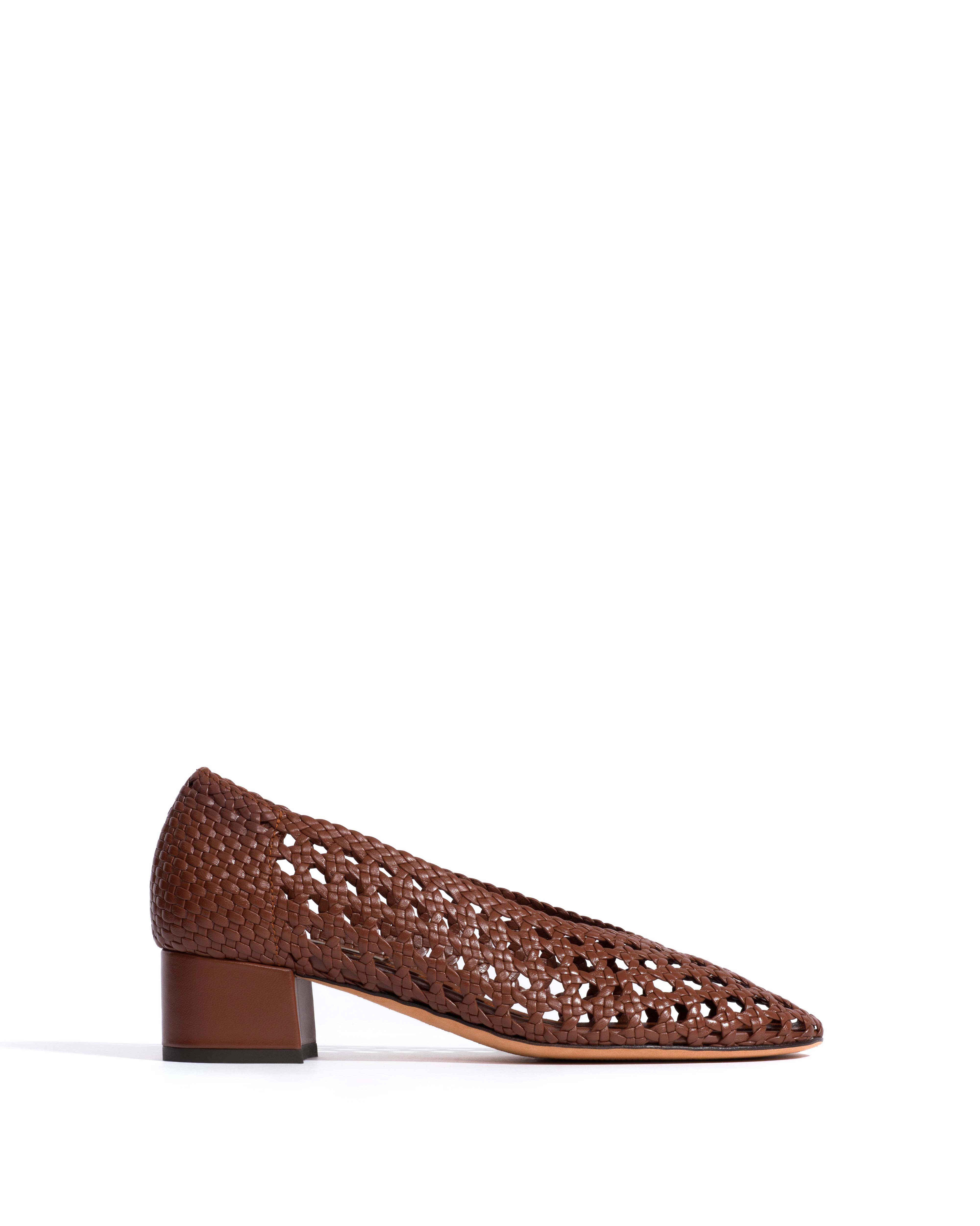 Sessi 40 hand-braided Hand-braided leather Chocolate