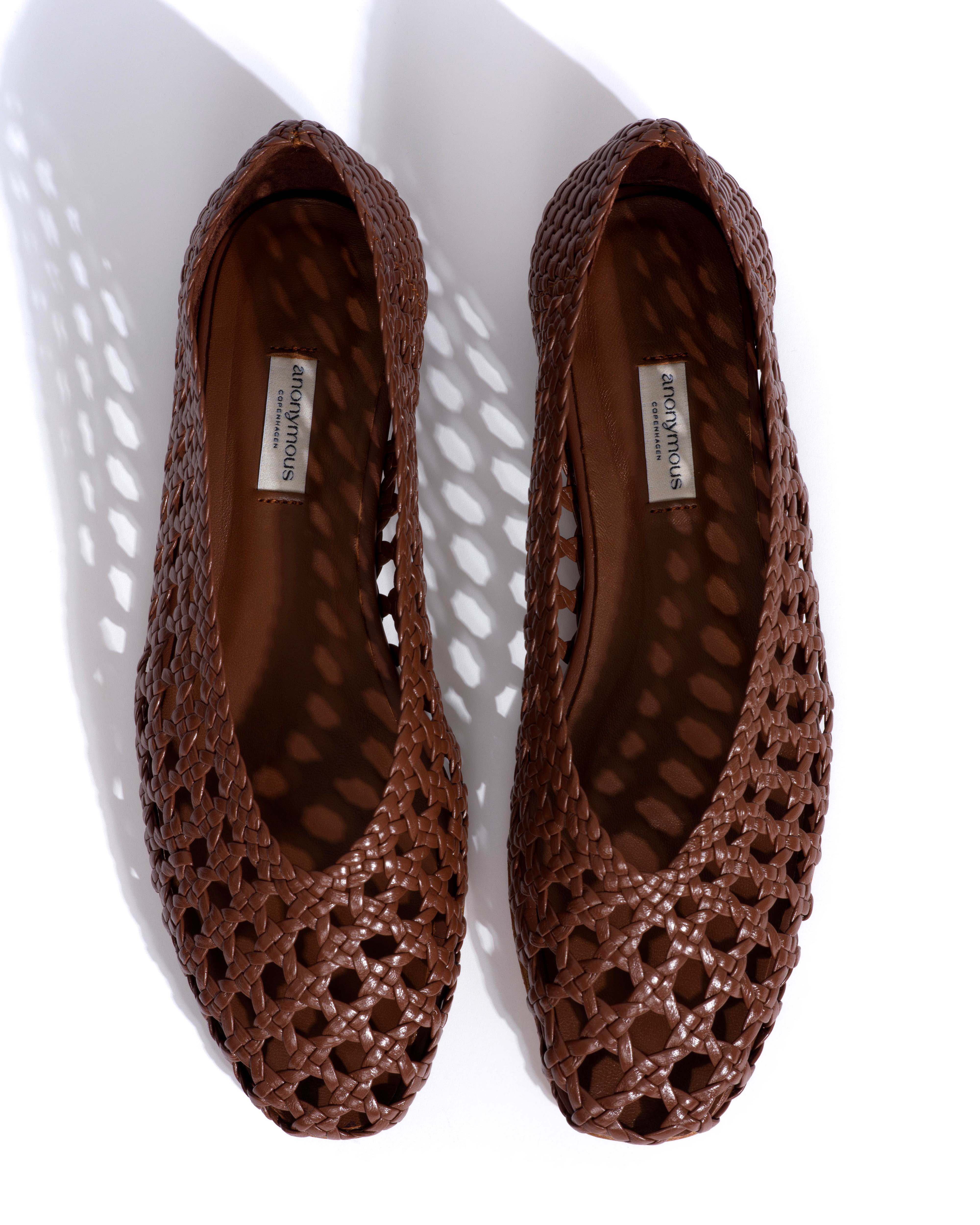Sessi 40 hand-braided Hand-braided leather Chocolate - Image 4