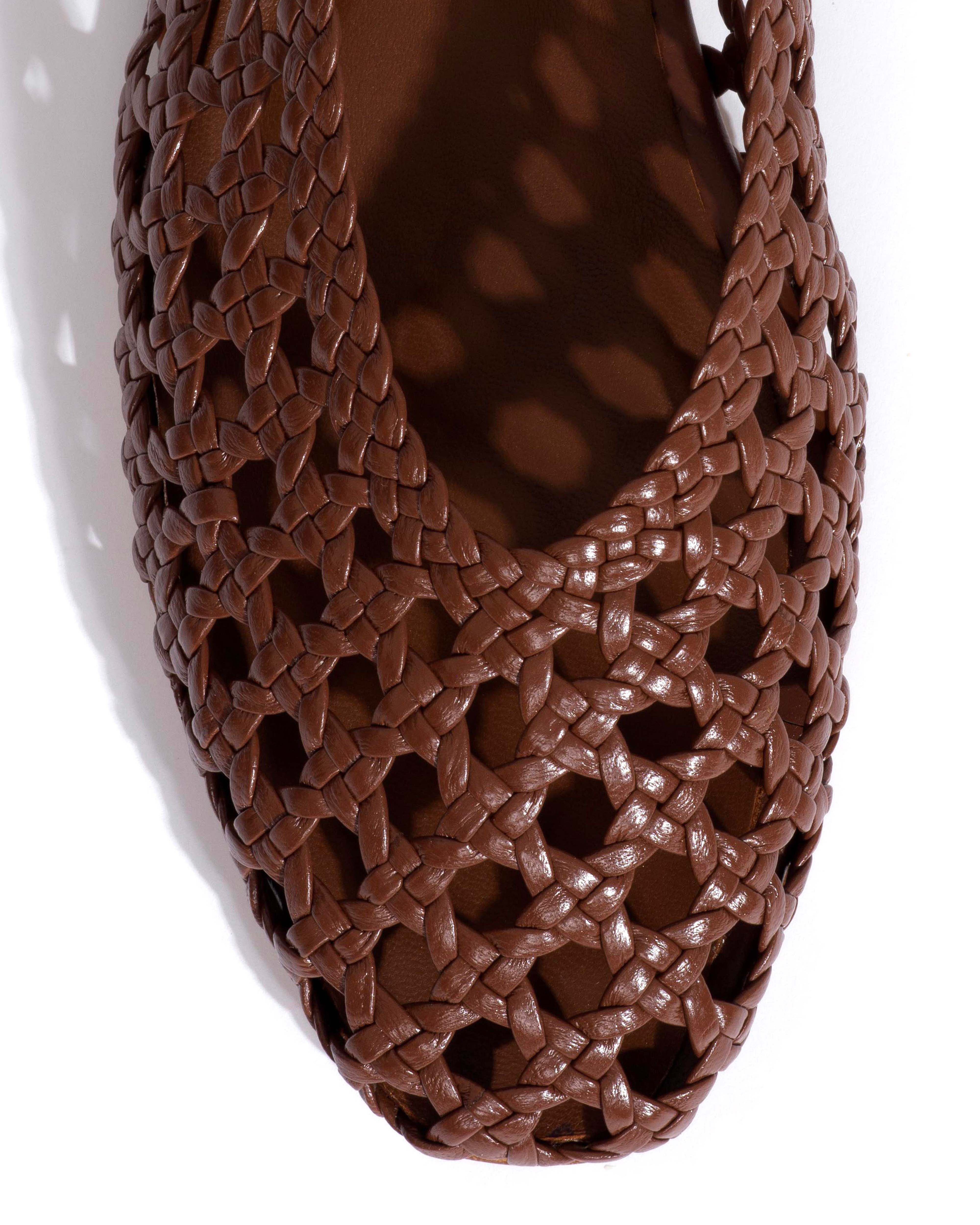 Sessi 40 hand-braided Hand-braided leather Chocolate - Image 5