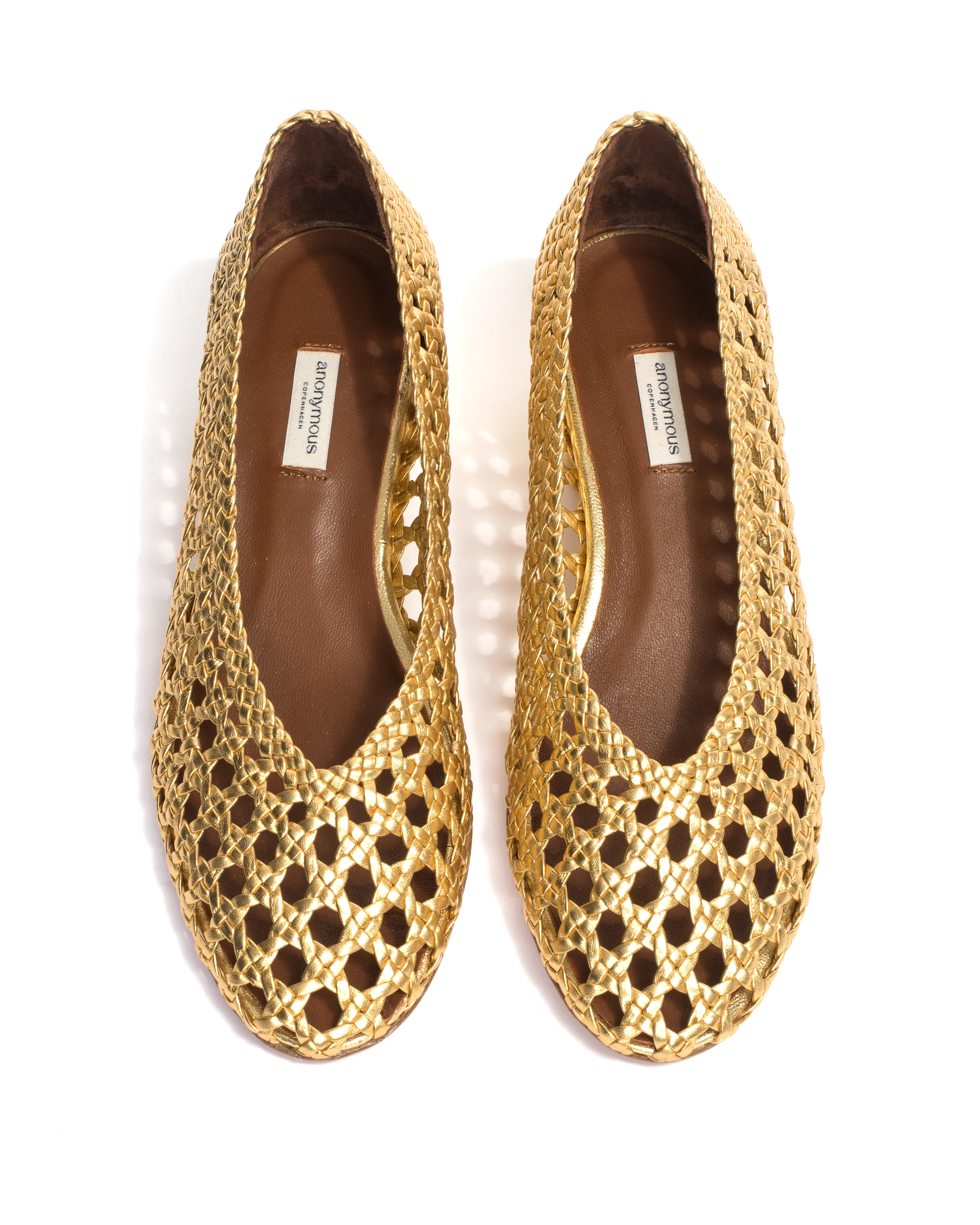 Sessi 40 hand-braided Hand-braided leather Gold - Image 4