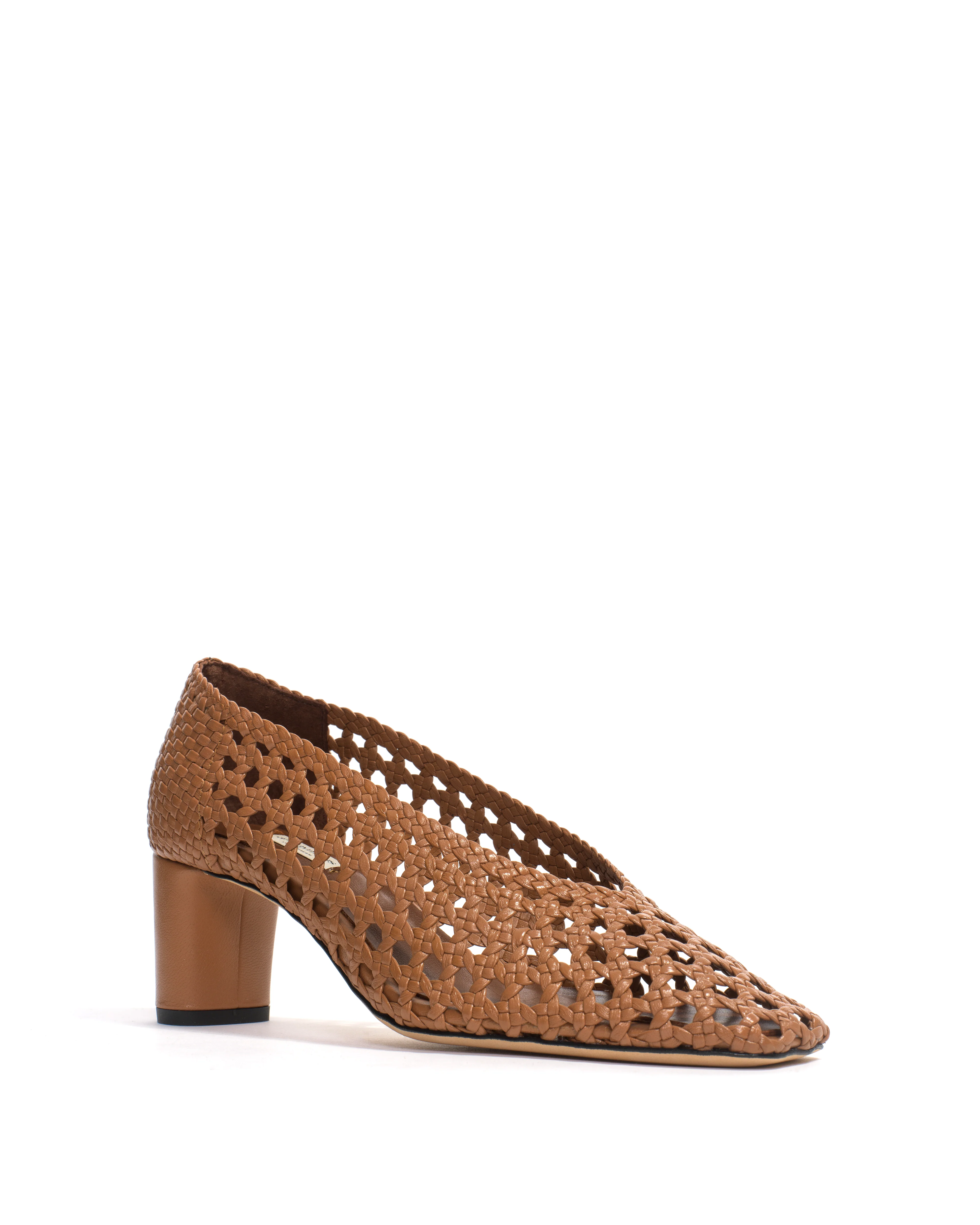 Sessi 60 hand-braided Hand-braided leather Caramel - Image 2