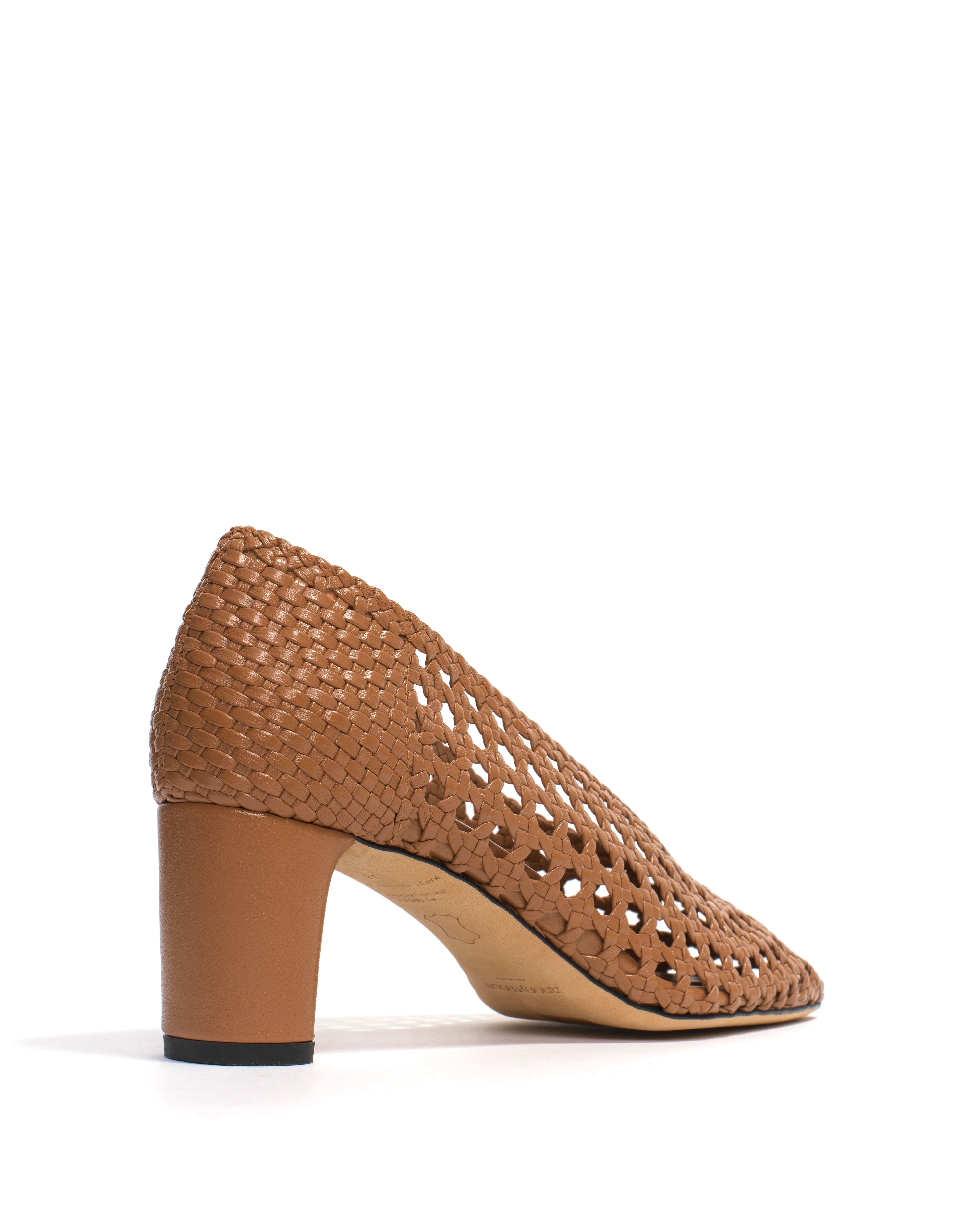 Sessi 60 hand-braided Hand-braided leather Caramel - Image 3