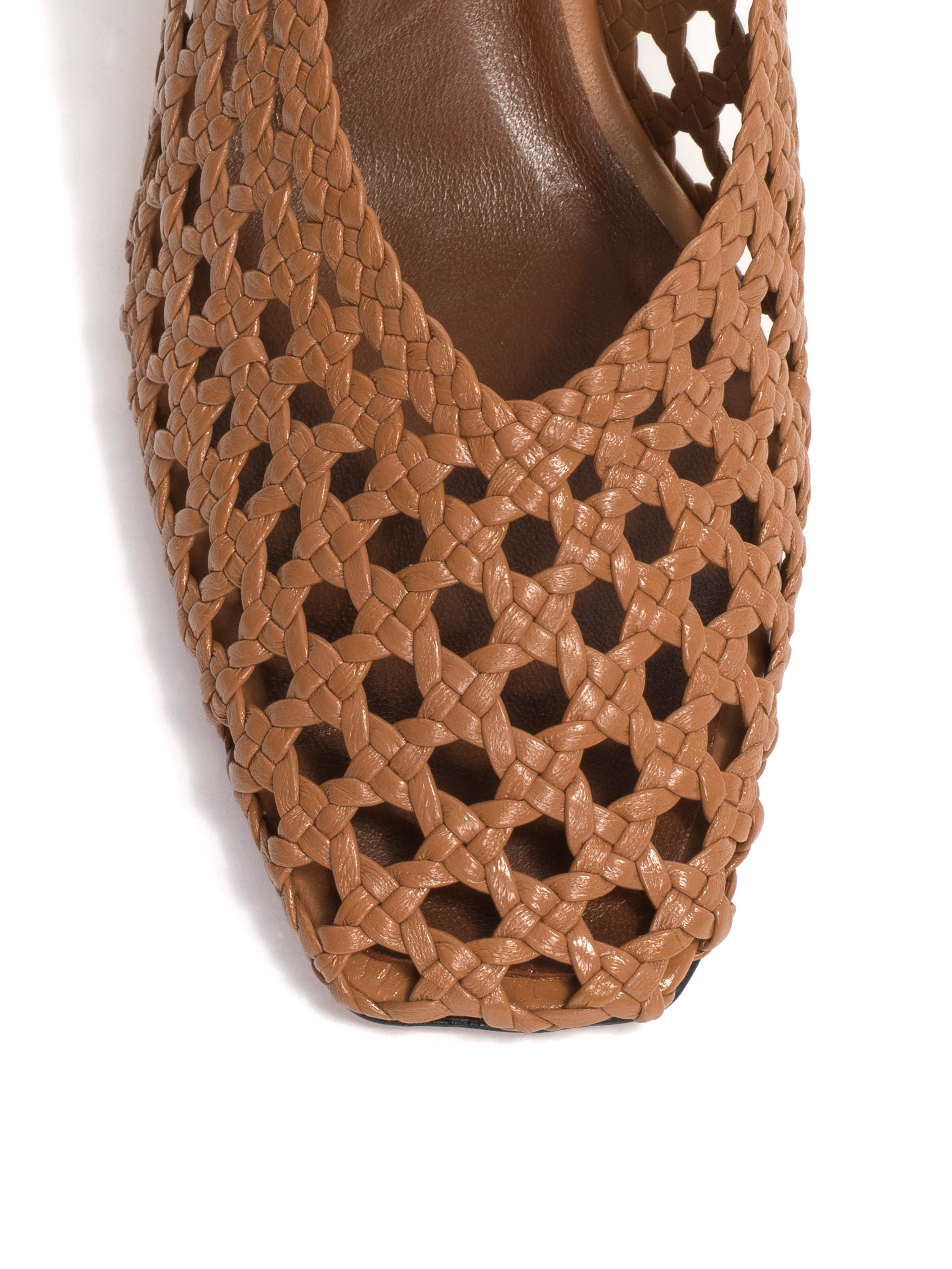 Sessi 60 hand-braided Hand-braided leather Caramel - Image 5
