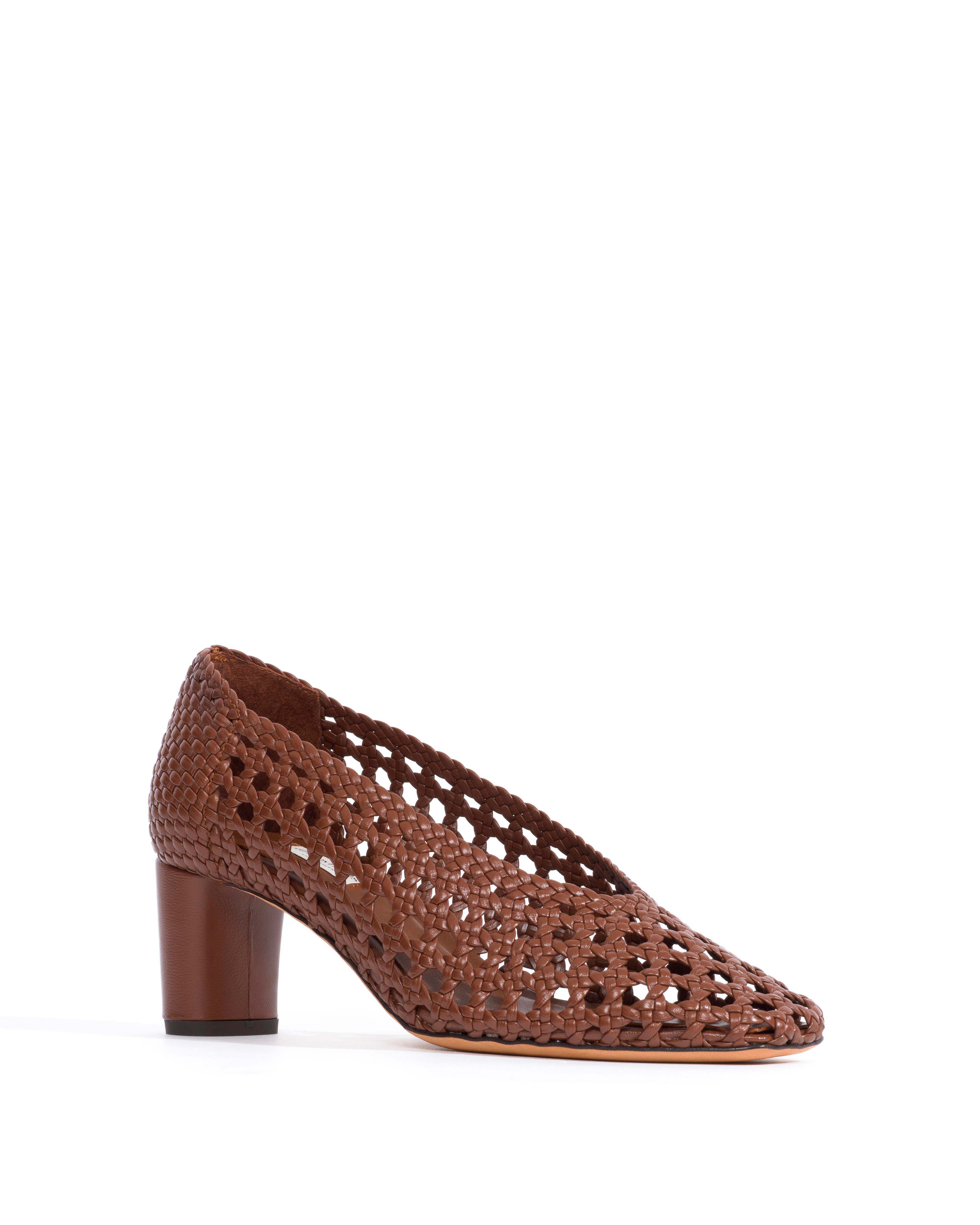 Sessi 60 hand-braided Hand-braided leather Chocolate - Image 2