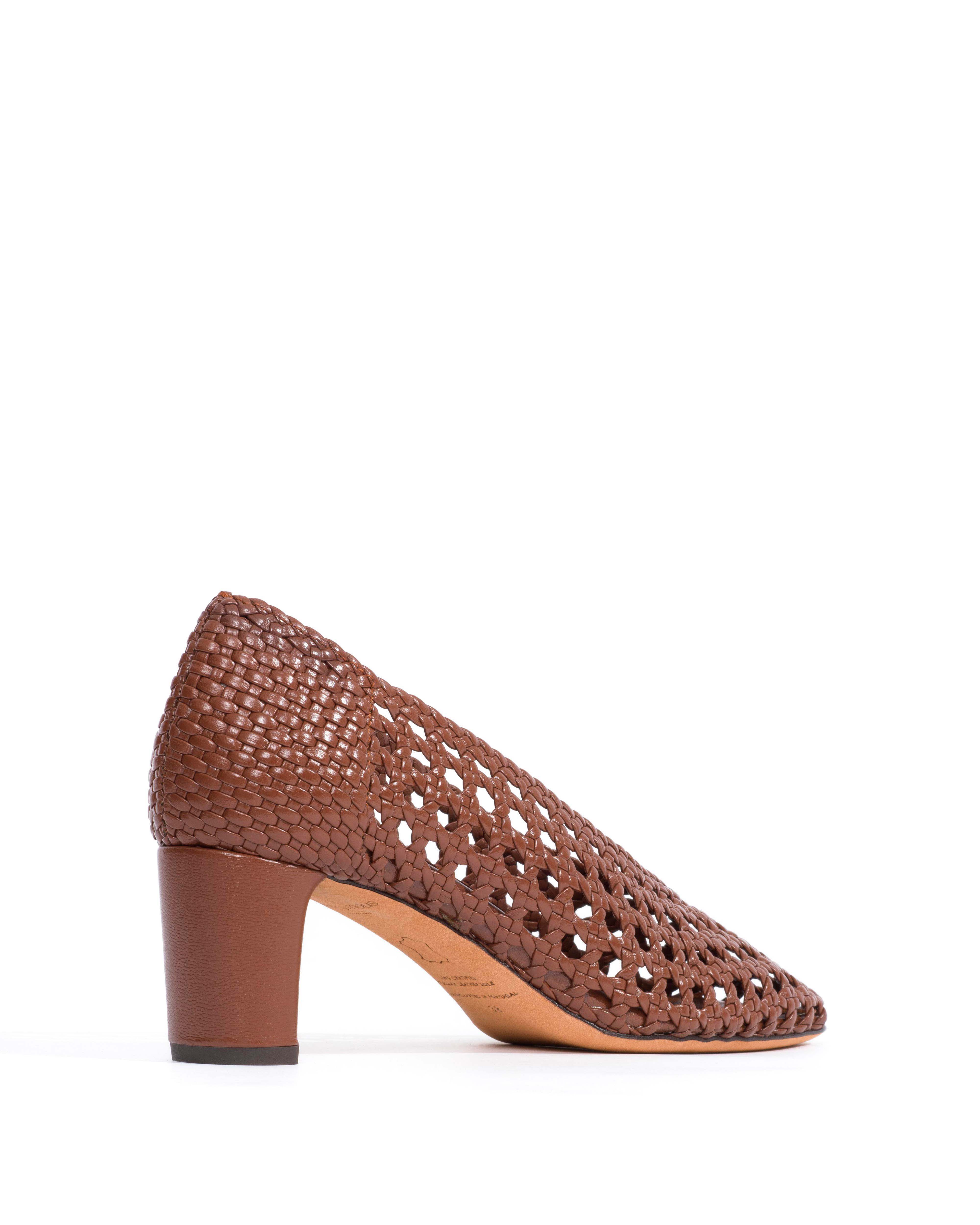 Sessi 60 hand-braided Hand-braided leather Chocolate - Image 3