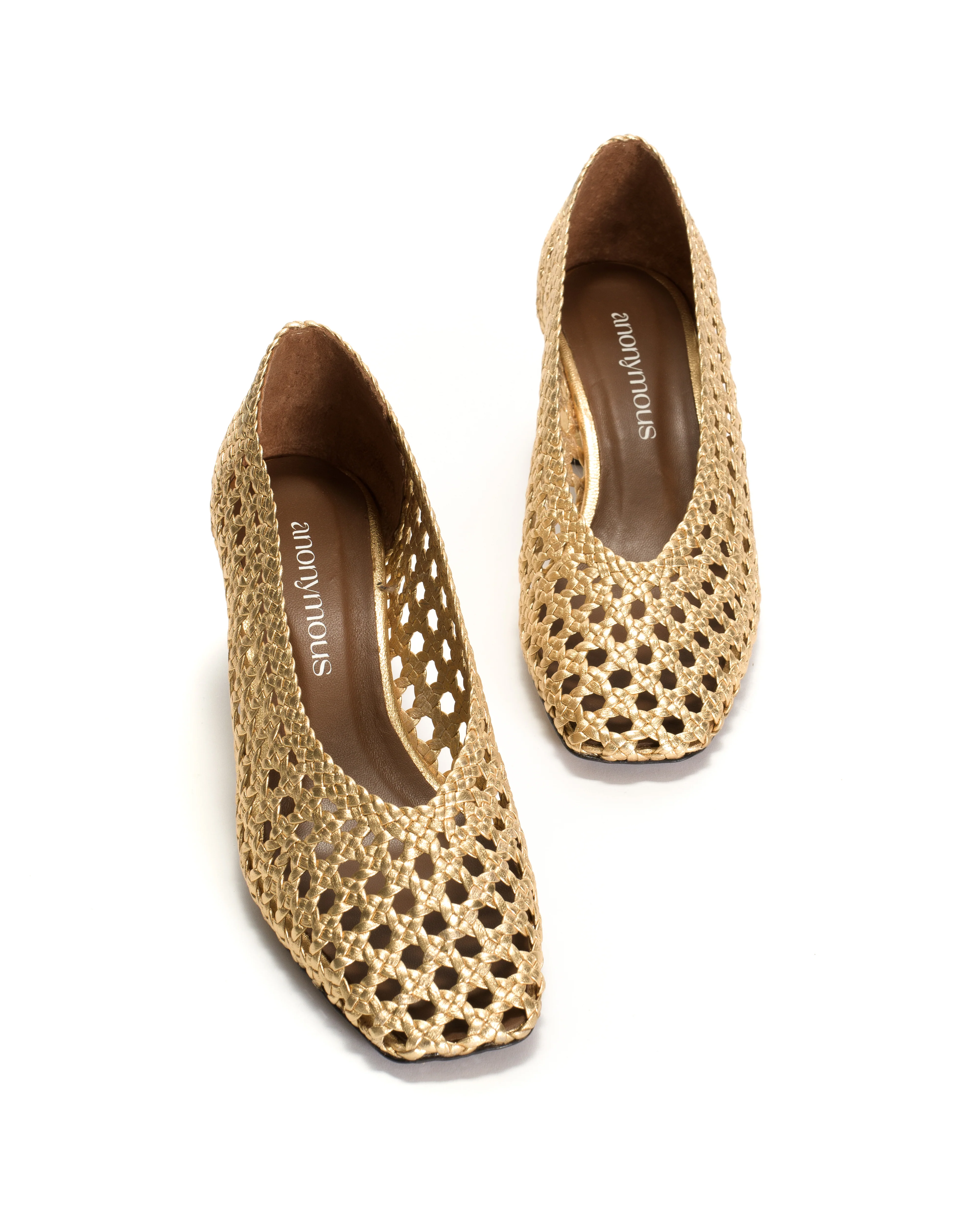 Sessi 60 hand-braided Hand-braided leather Gold - Image 6