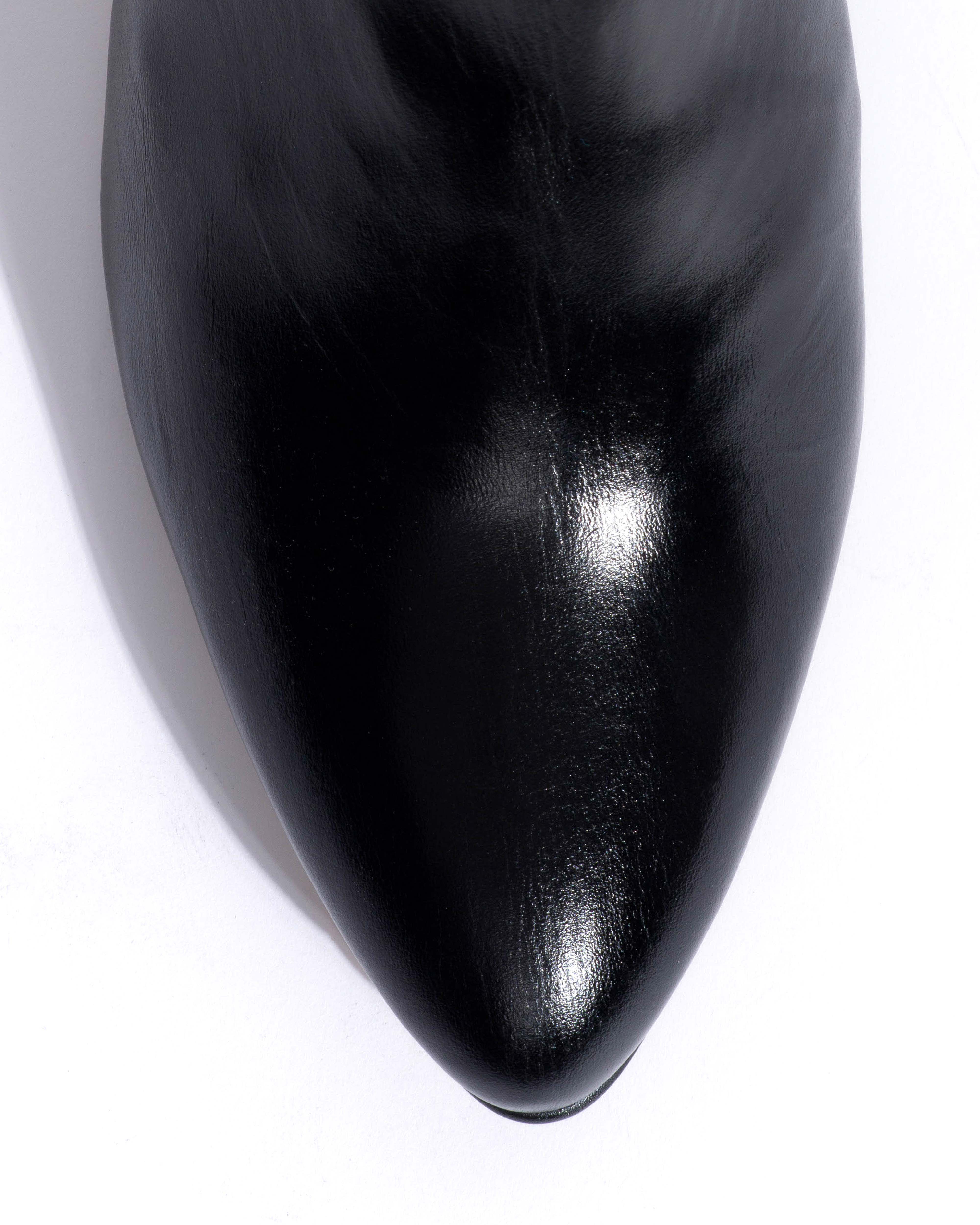 Shalli 50 stiletto Crinkled polished goat Black - Image 5