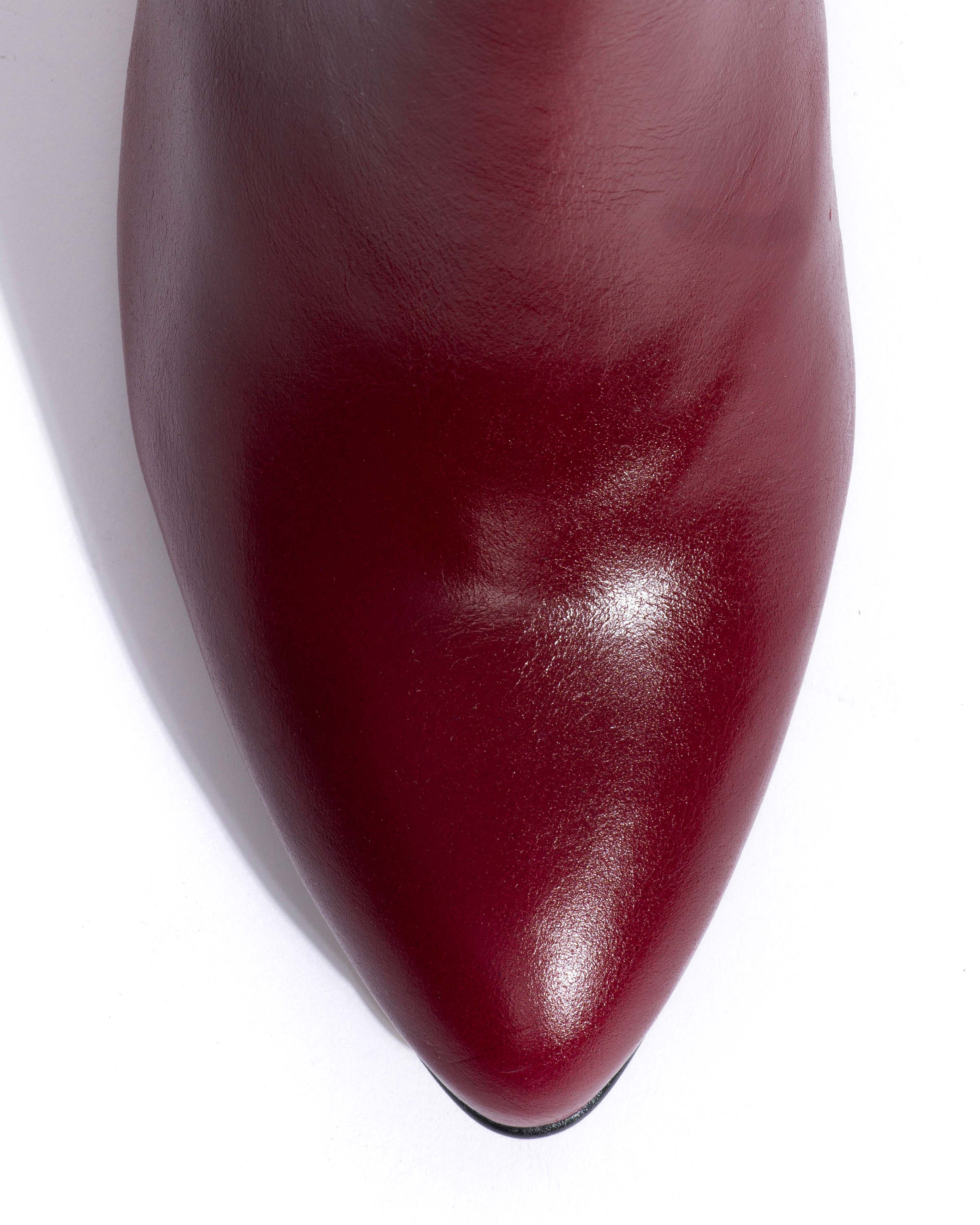 Shalli 50 stiletto Crinkled polished goat Pomegranate - Image 5