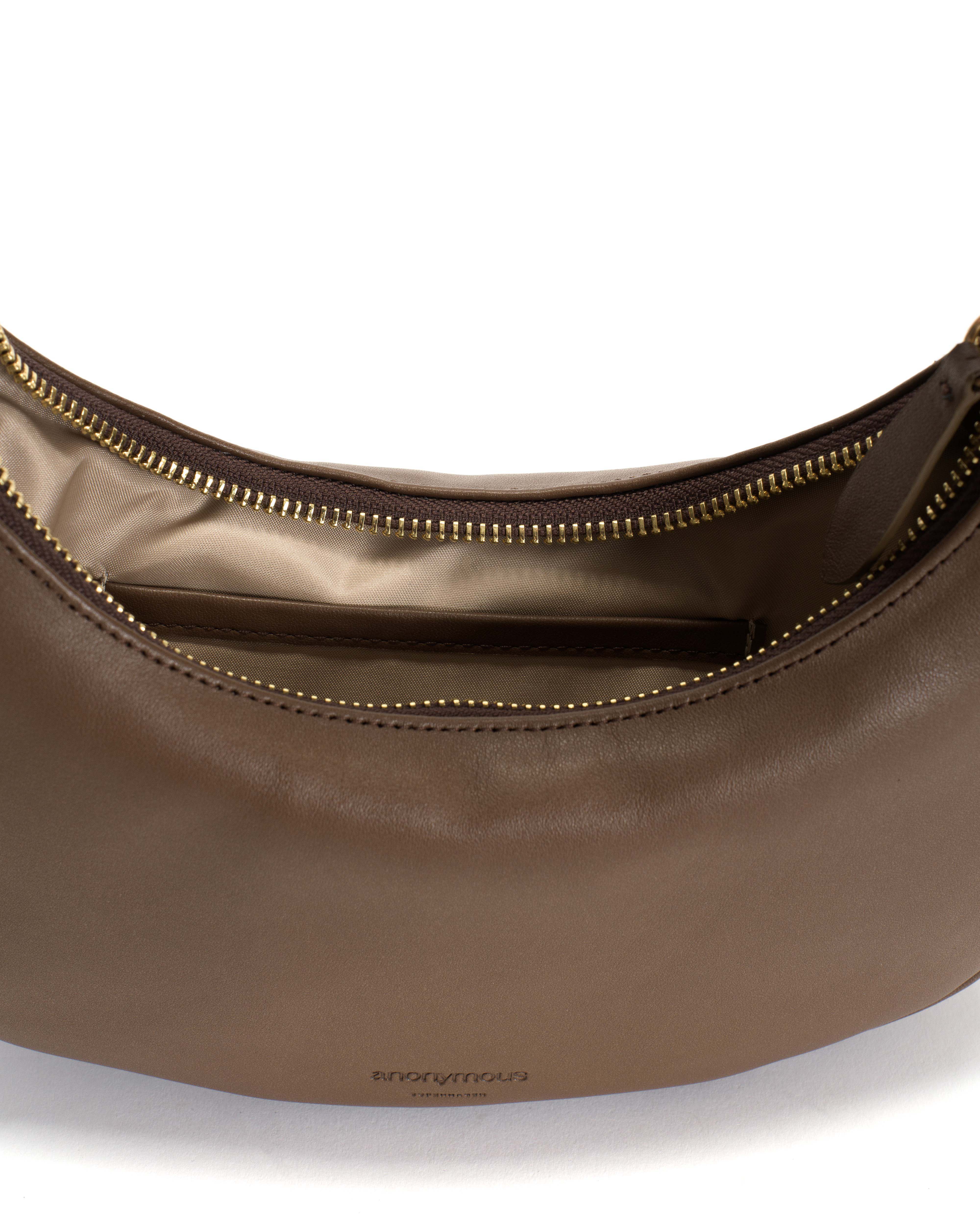 Shane petite pillow bag Soft calf Dark taupe - Image 4