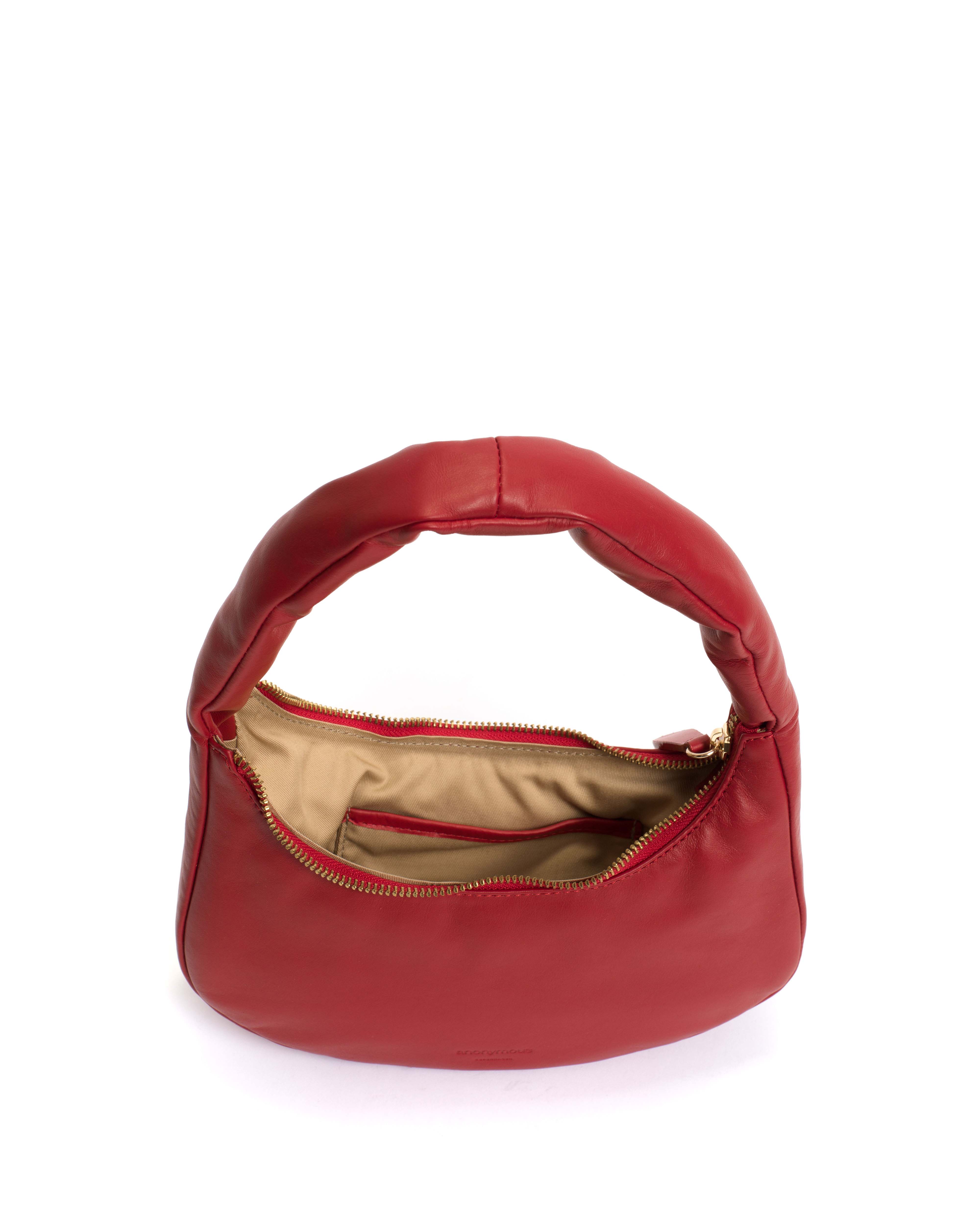 Shane petite pillow bag Soft calf Ruby red - Image 4