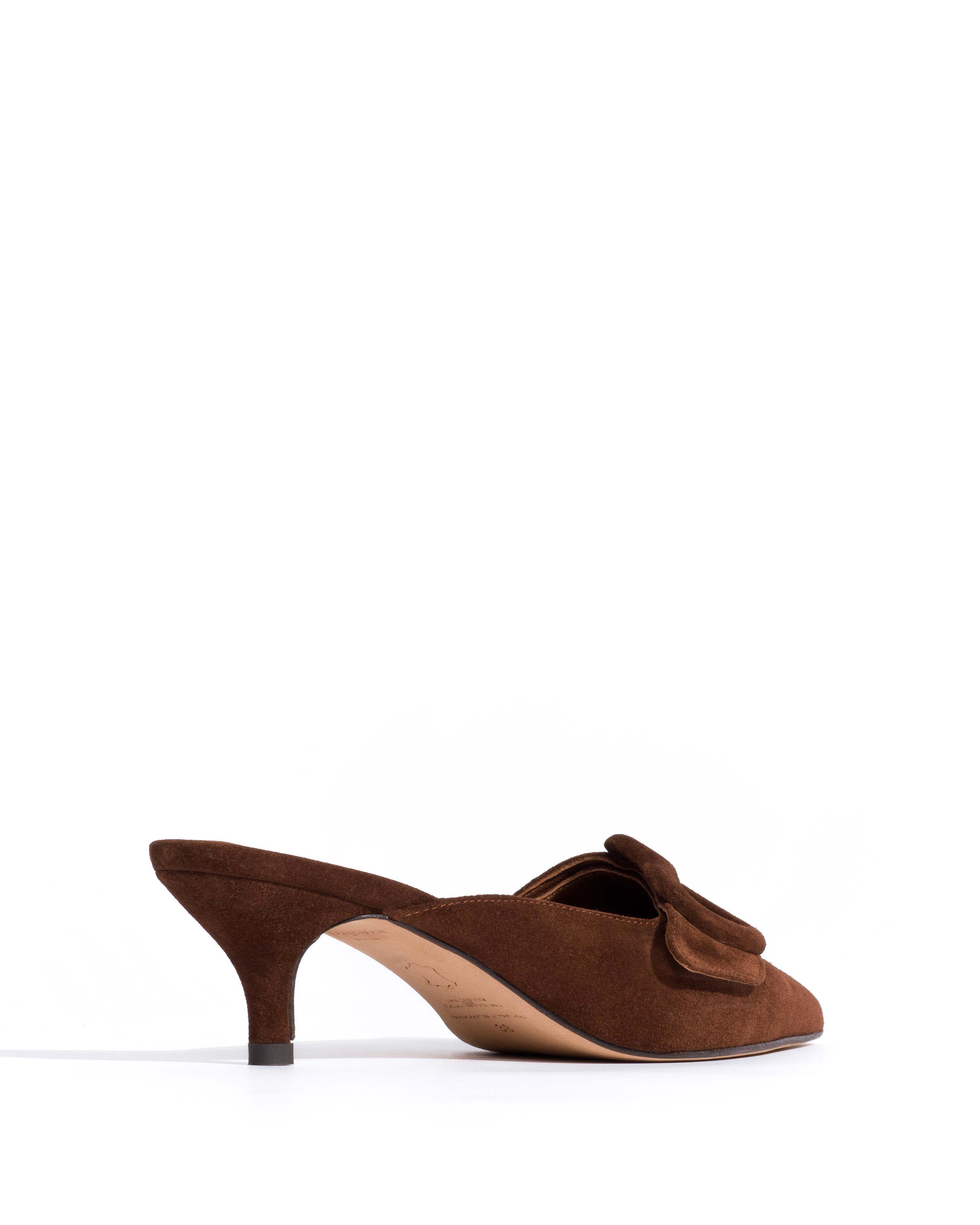 Shila 50 kitten Calf suede Chocolate - Image 4