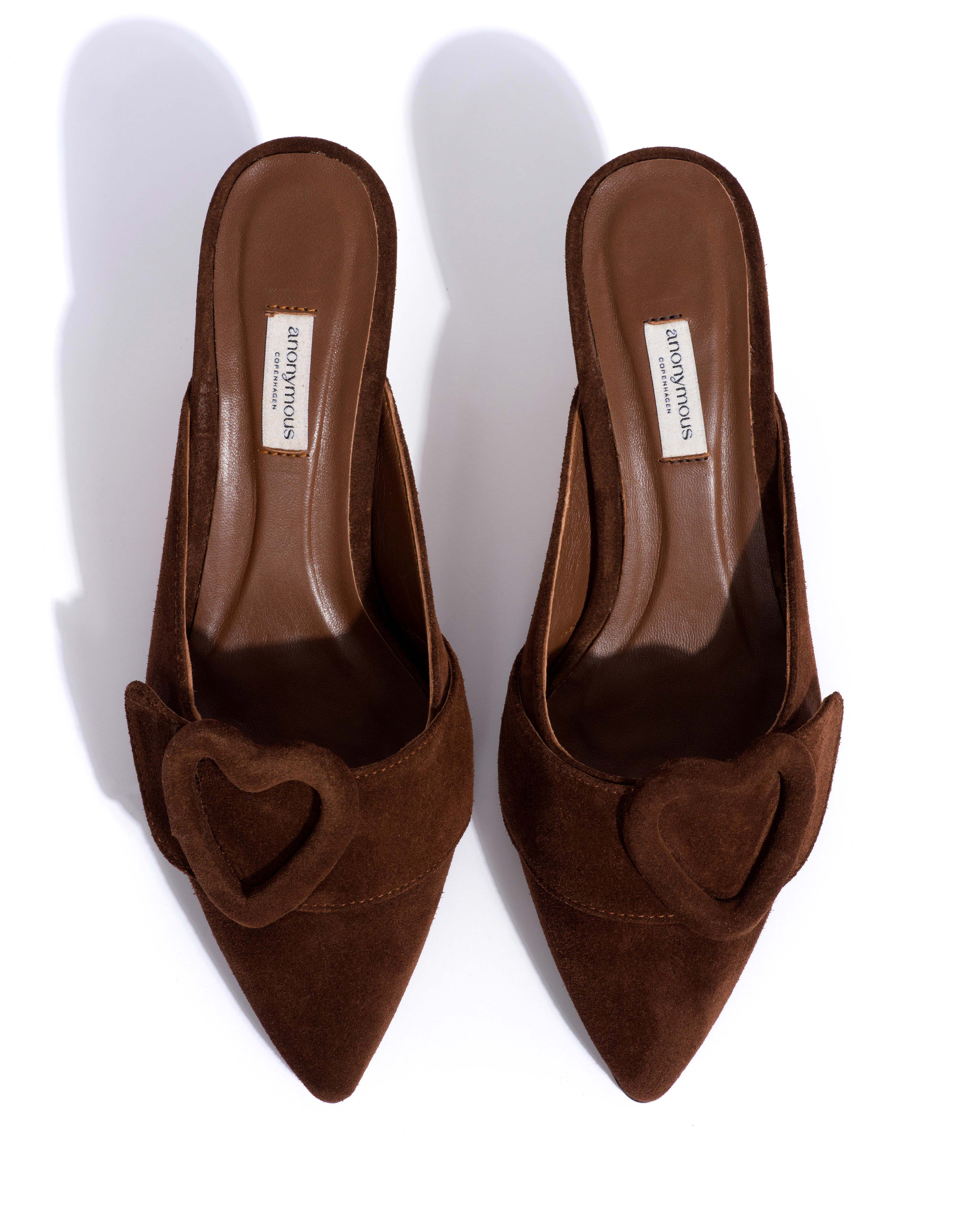 Shila 50 kitten Calf suede Chocolate - Image 5